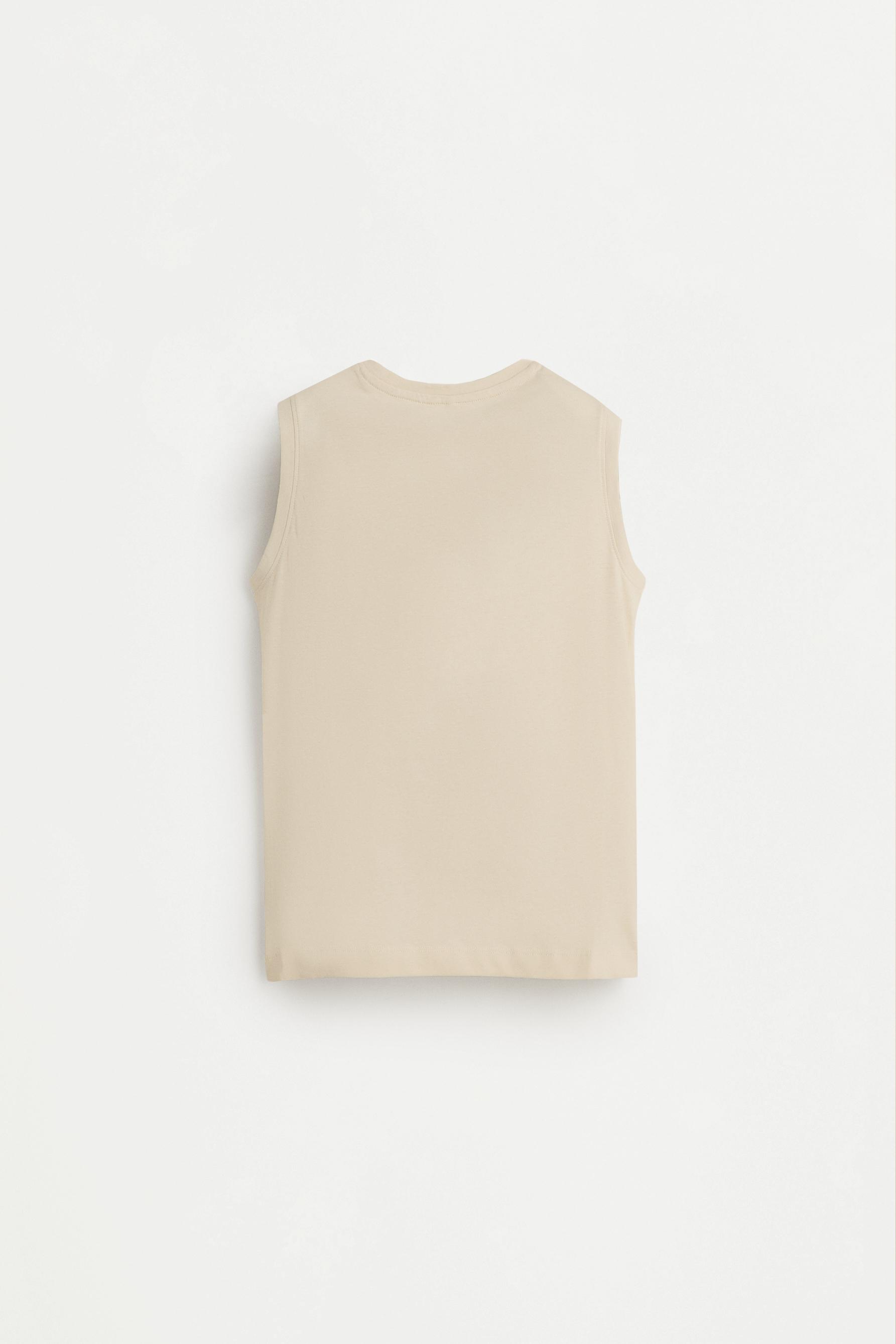 Pack of 2 assorted sleeveless T-shirts — ECRU