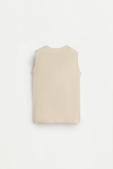Pack of 2 assorted sleeveless T-shirts — ECRU 5