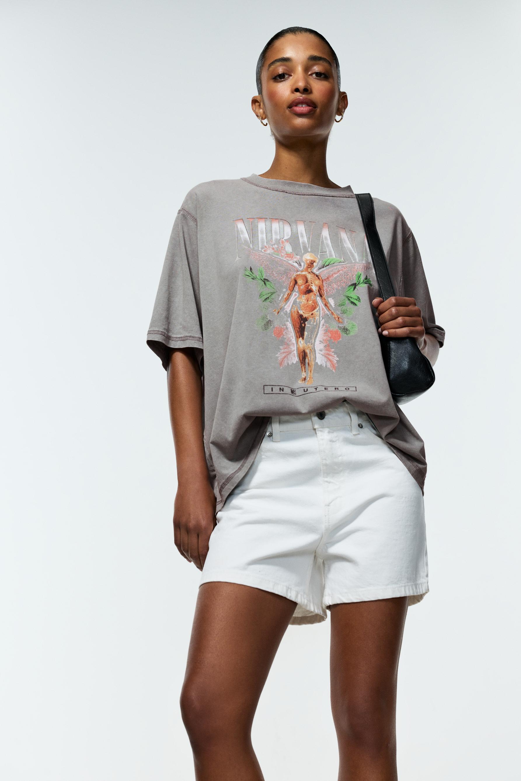 Oversize Nirvana T-shirt — ANTHRACITE GREY