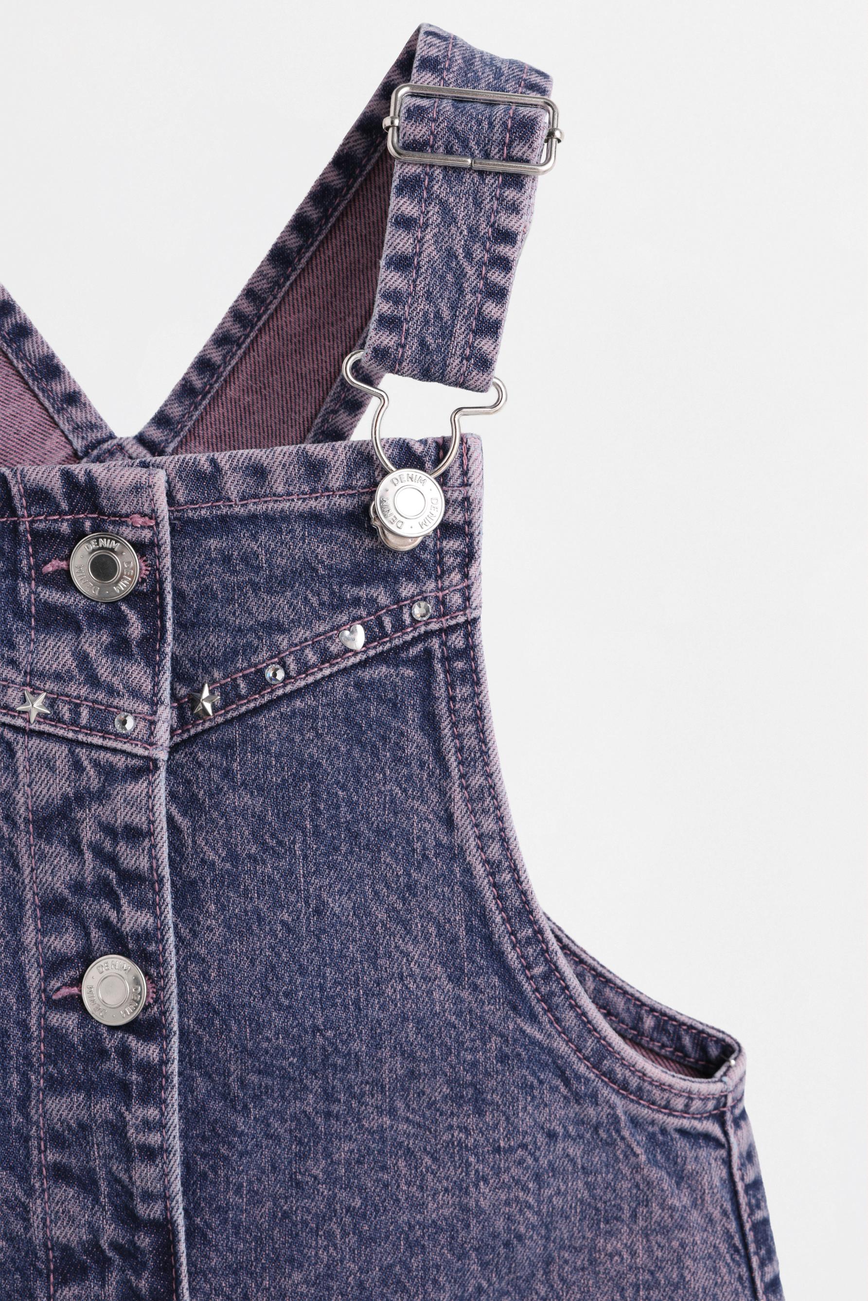 Studded pinafore dress — INDIGO