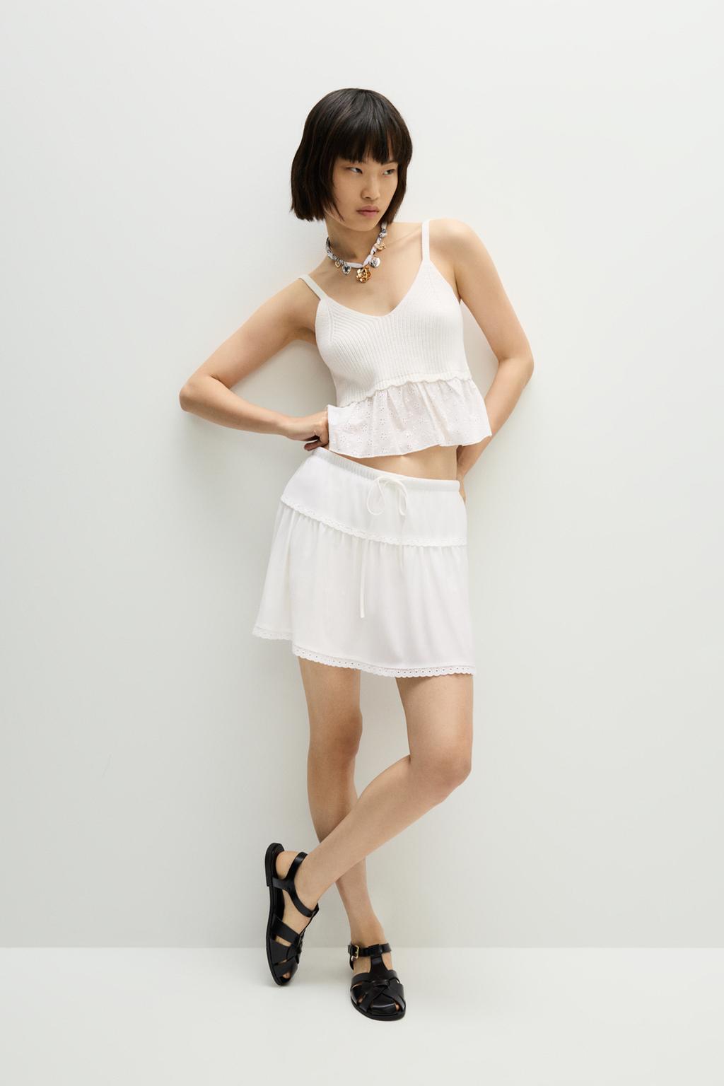 Falda pantalón volantes