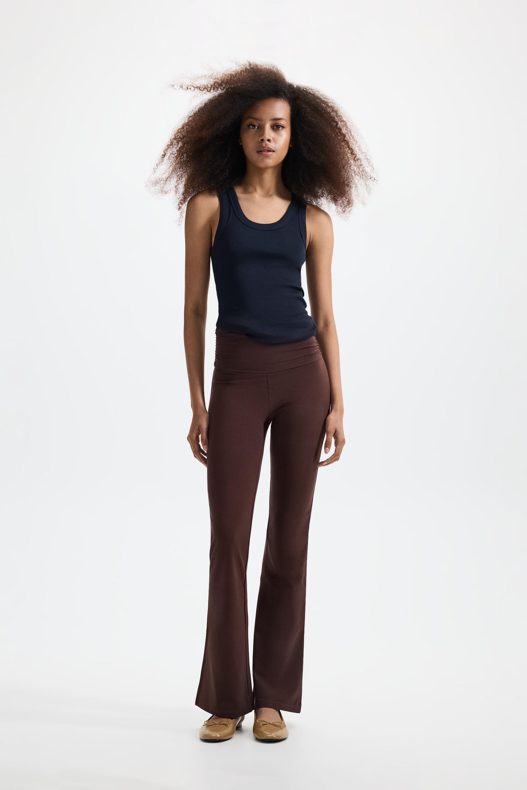 Ruched waist leggings — CHOCOLATE