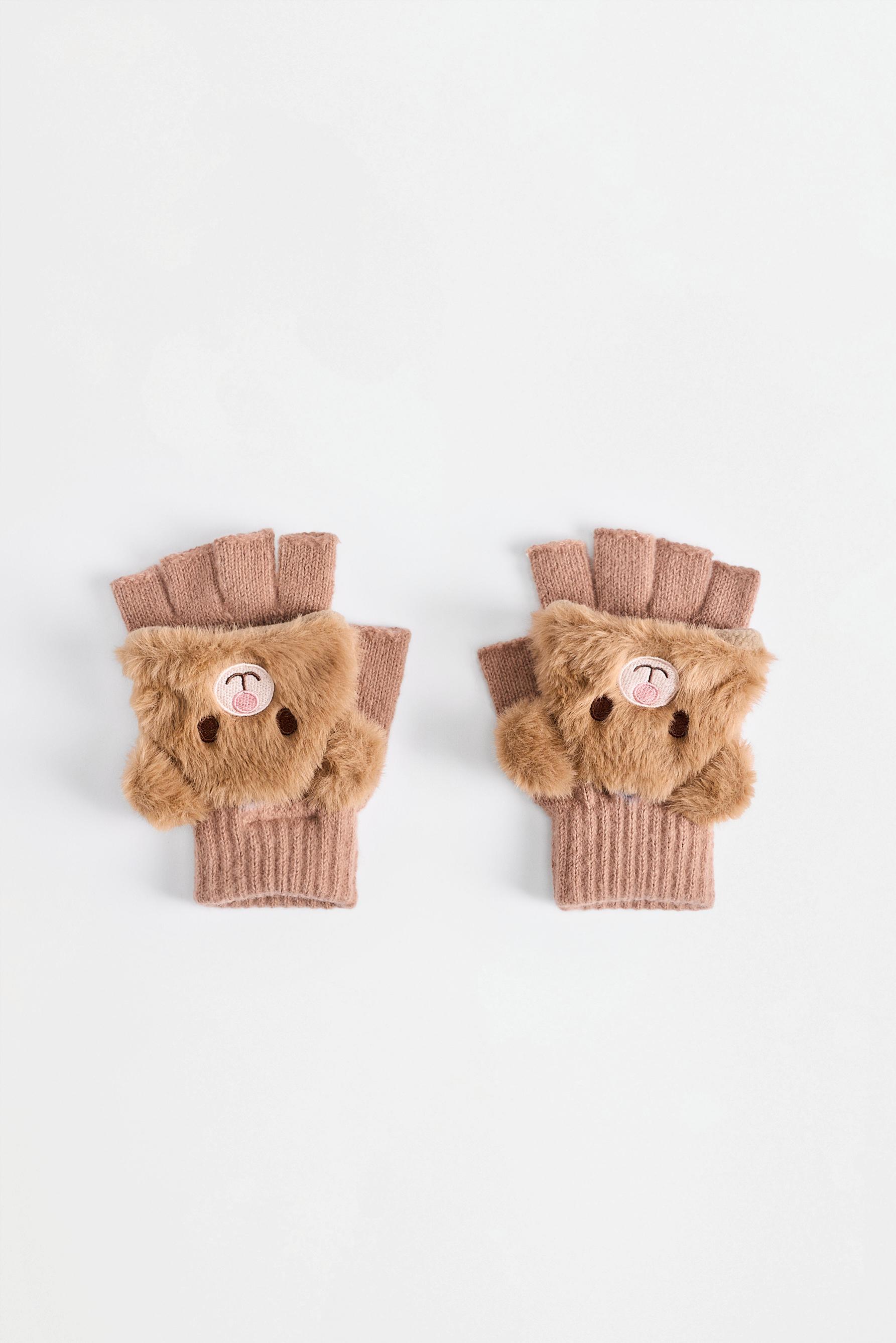 Guantes mitón con manopla osito