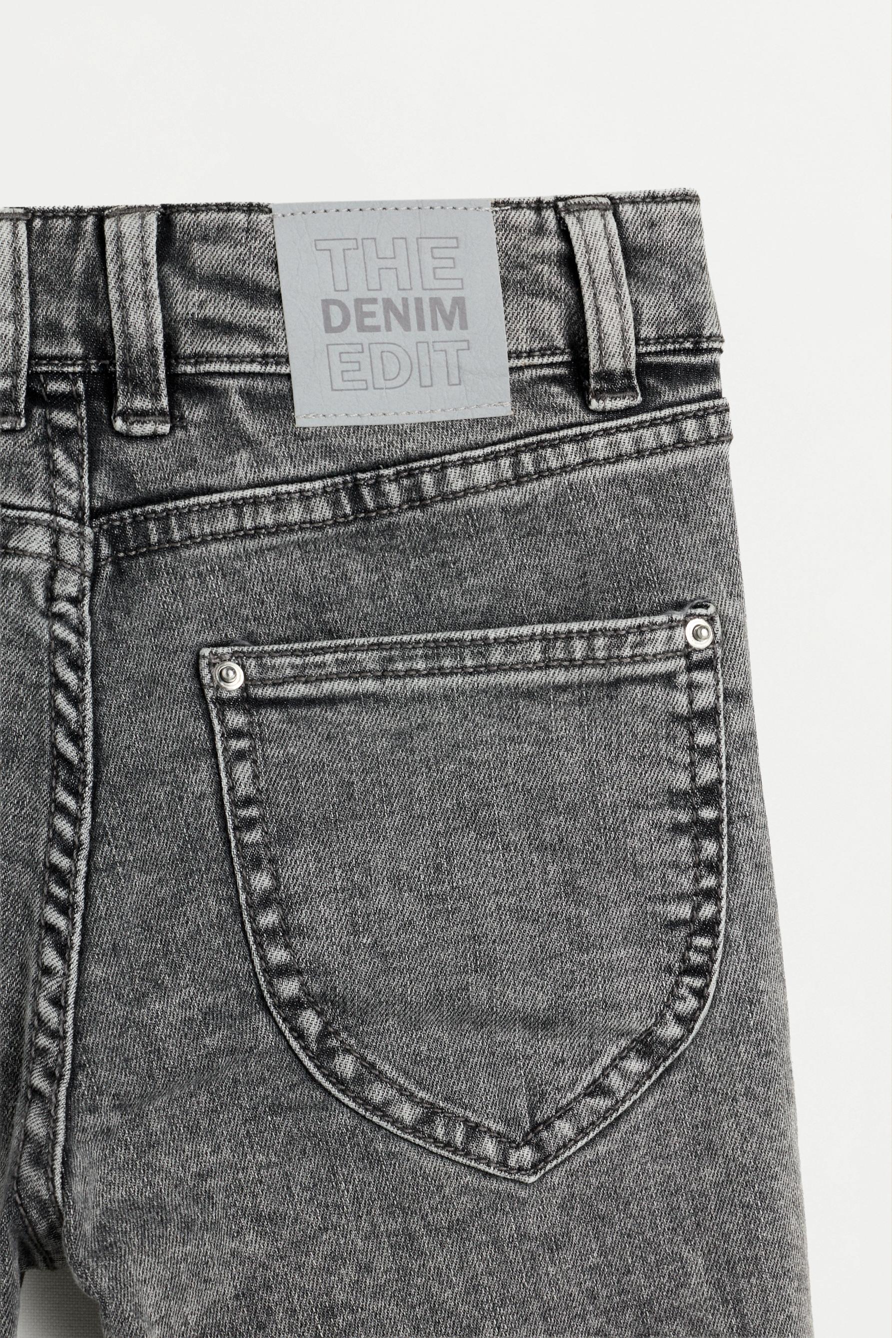 Bell bottom jeans with buttons — MEDIUM GREY
