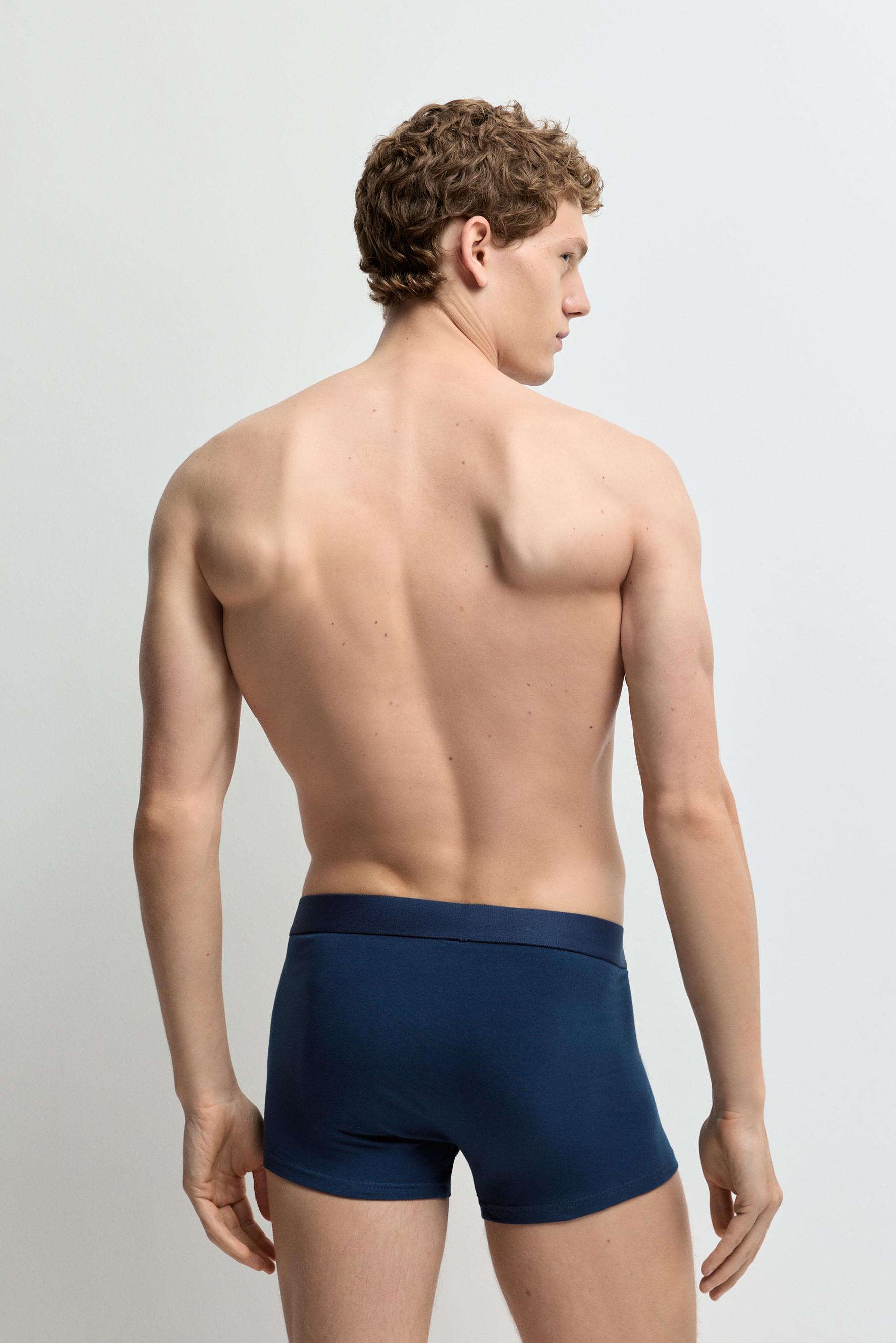 Contrast Boxers (5-Pack) — BLUE