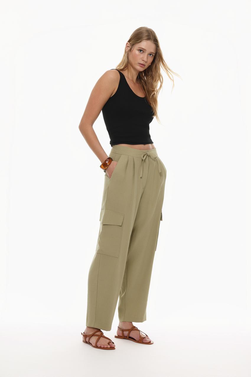 Cargo Mujer Sfera Pantalones Cargo Sfera Pantalon Fluido Pantalón