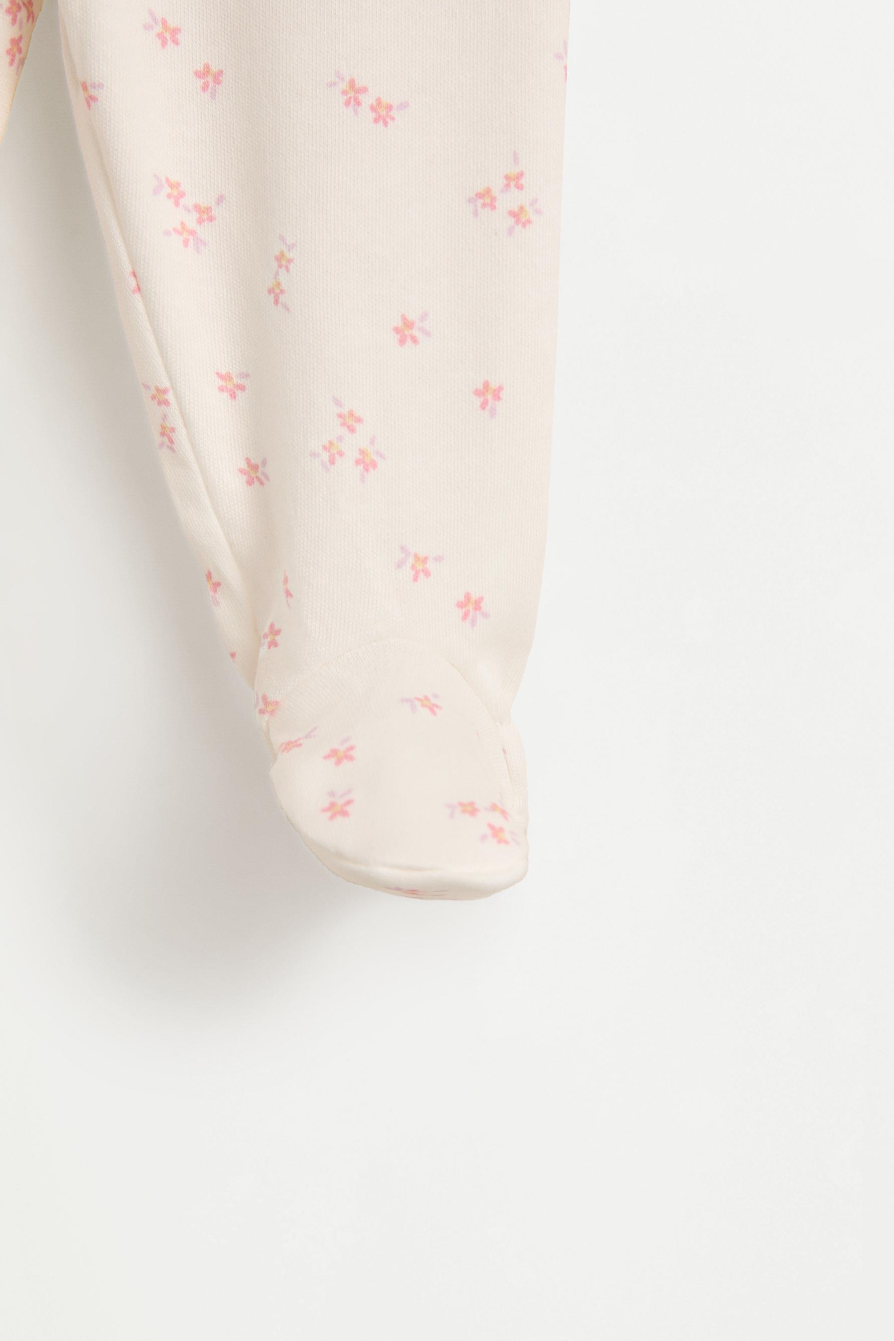 Interlock bodysuit, footed leggings and hat set — PINK