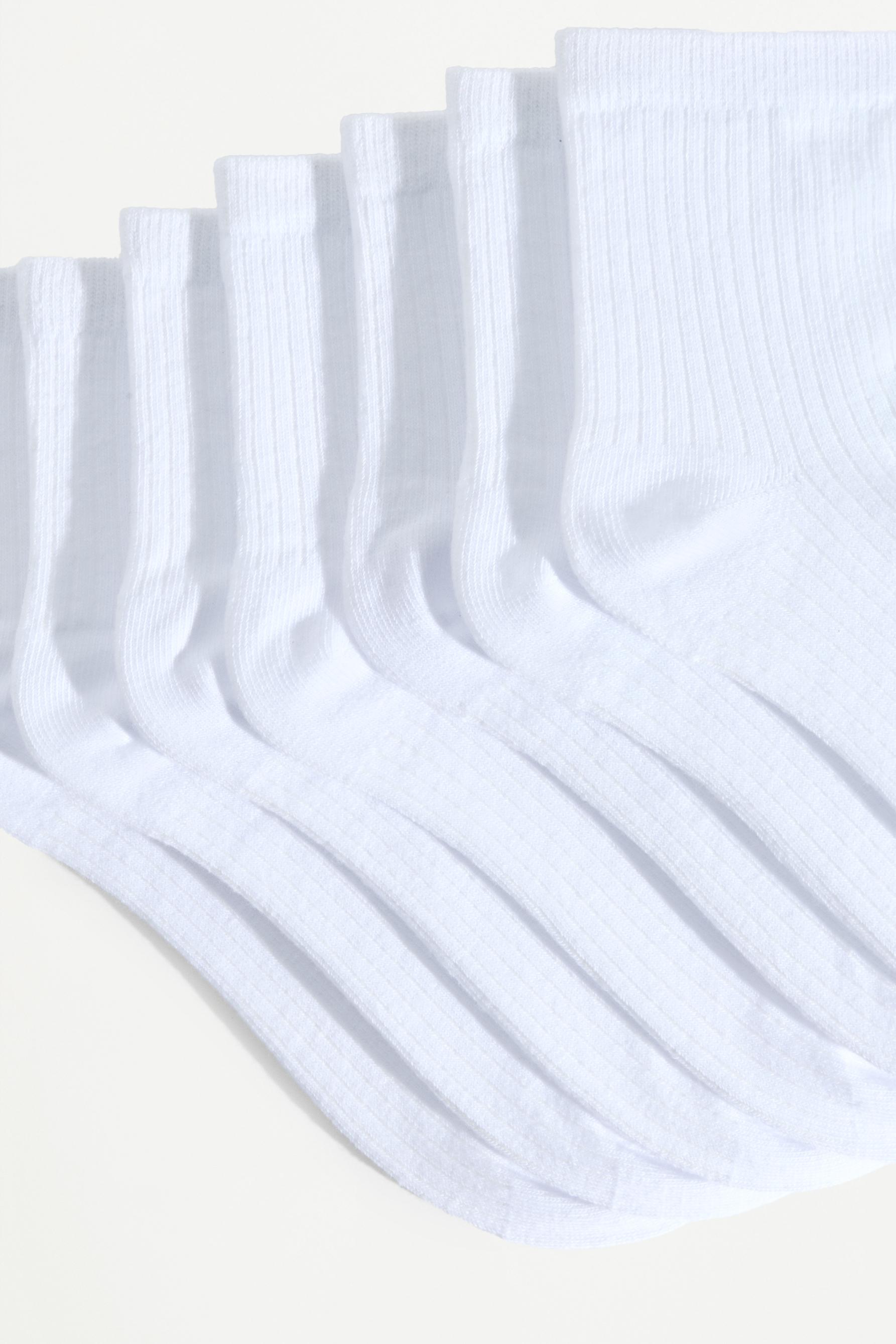 Short Socks (7-Pack) — WHITE