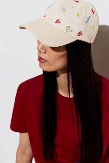 Snack embroidery cap — MEDIUM ECRU 1