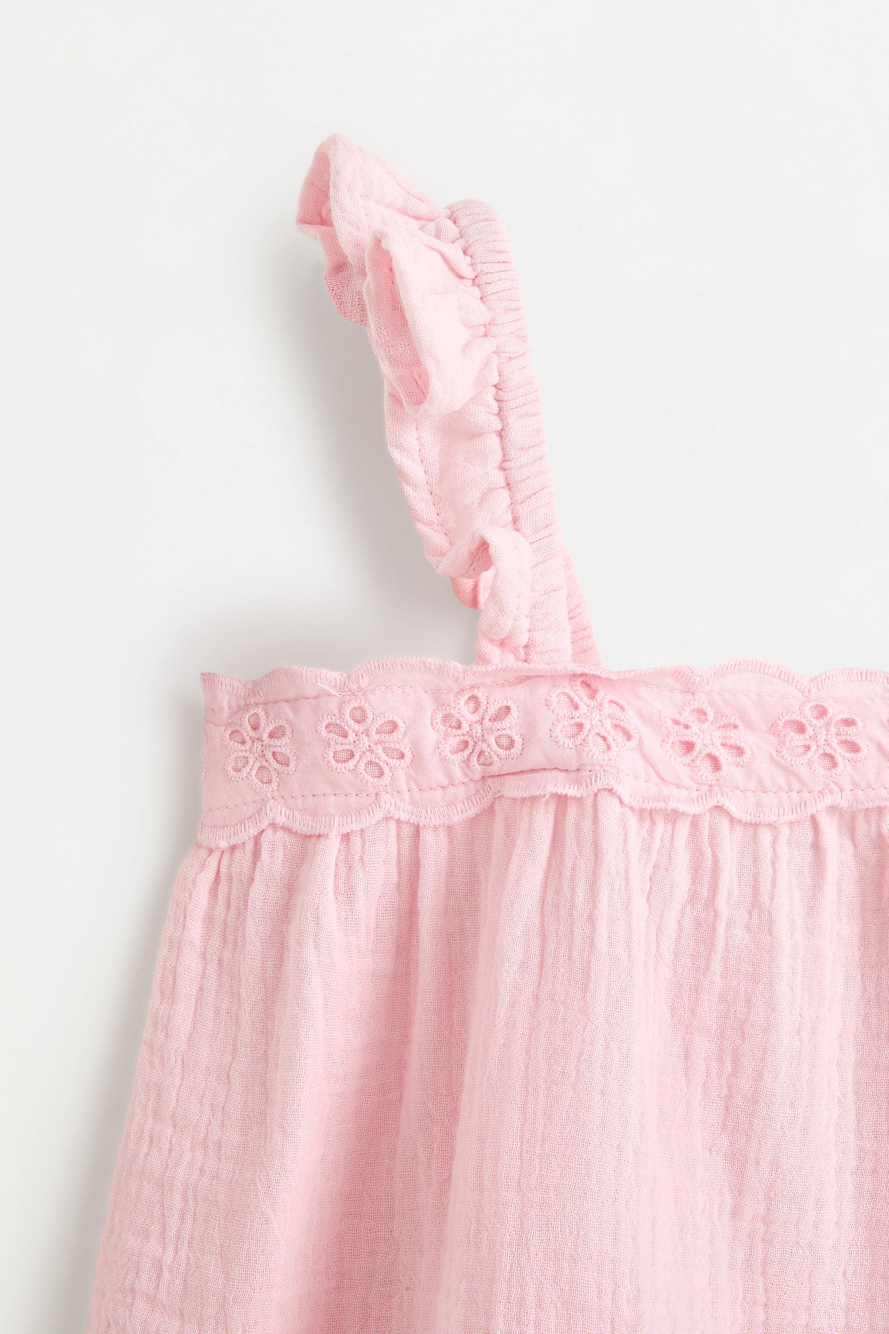 Double gauze strappy top — PINK