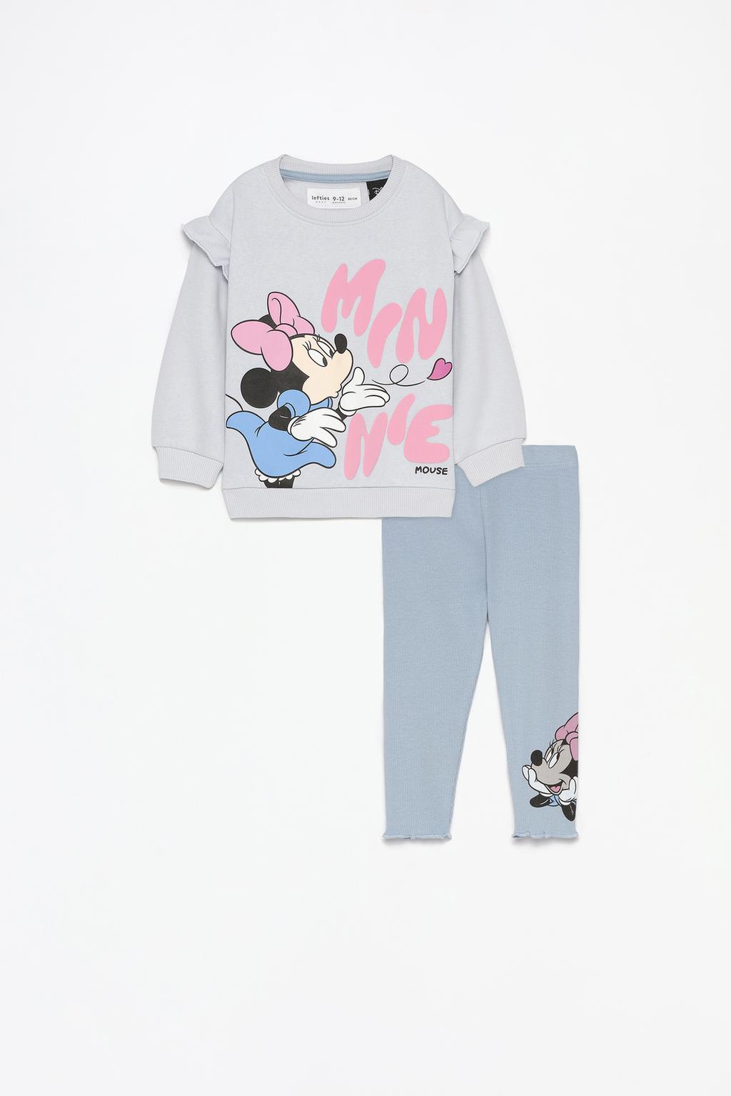 Minnie Mouse ©Disney ruffled sweatshirt and ribbed leggings co-ord