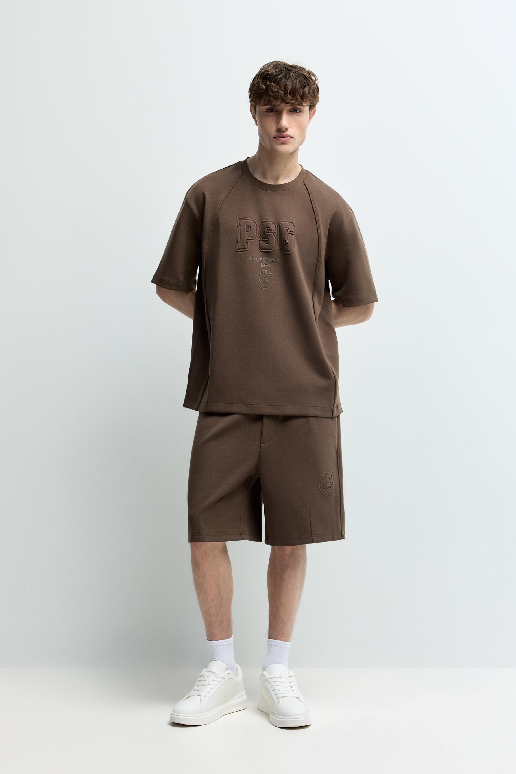 Paris Saint-Germain x Lefties interlock Bermuda shorts — BROWN