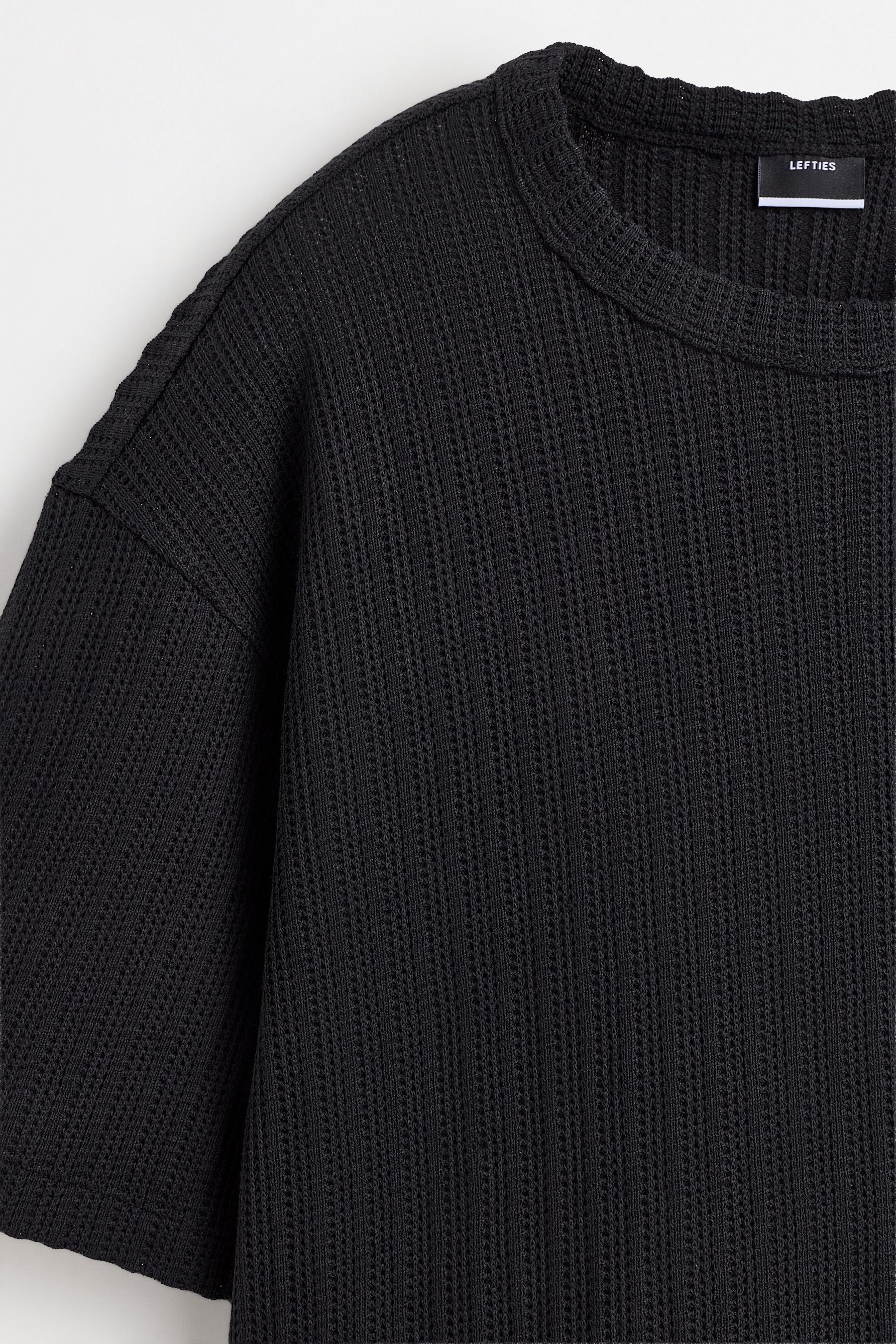 Texture T-shirt — BLACK