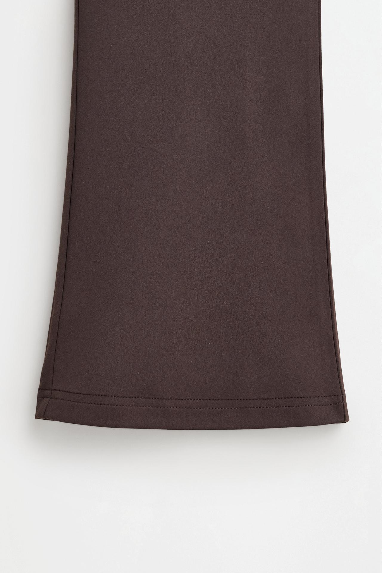 Sports bell-bottom leggings — CHOCOLATE