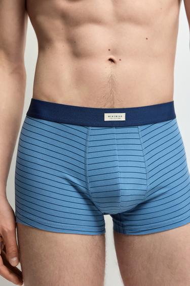 Striped Boxers (5-Pack) — GREY/BLUE 3