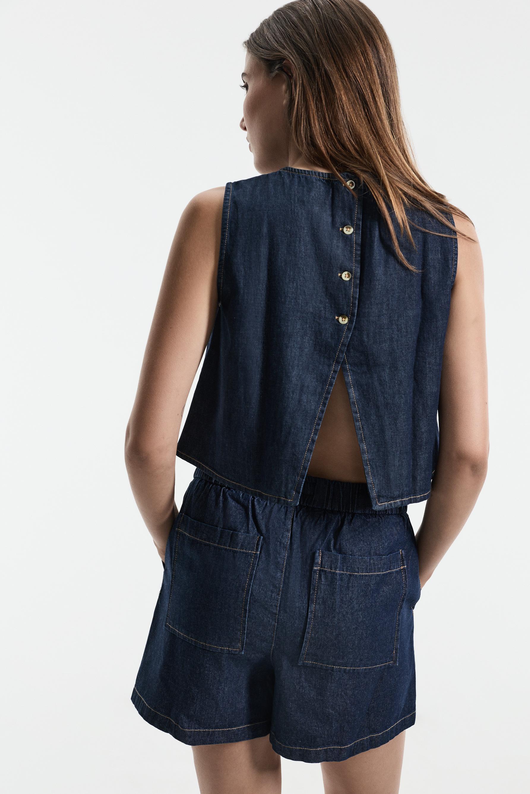 Denim top — NAVY