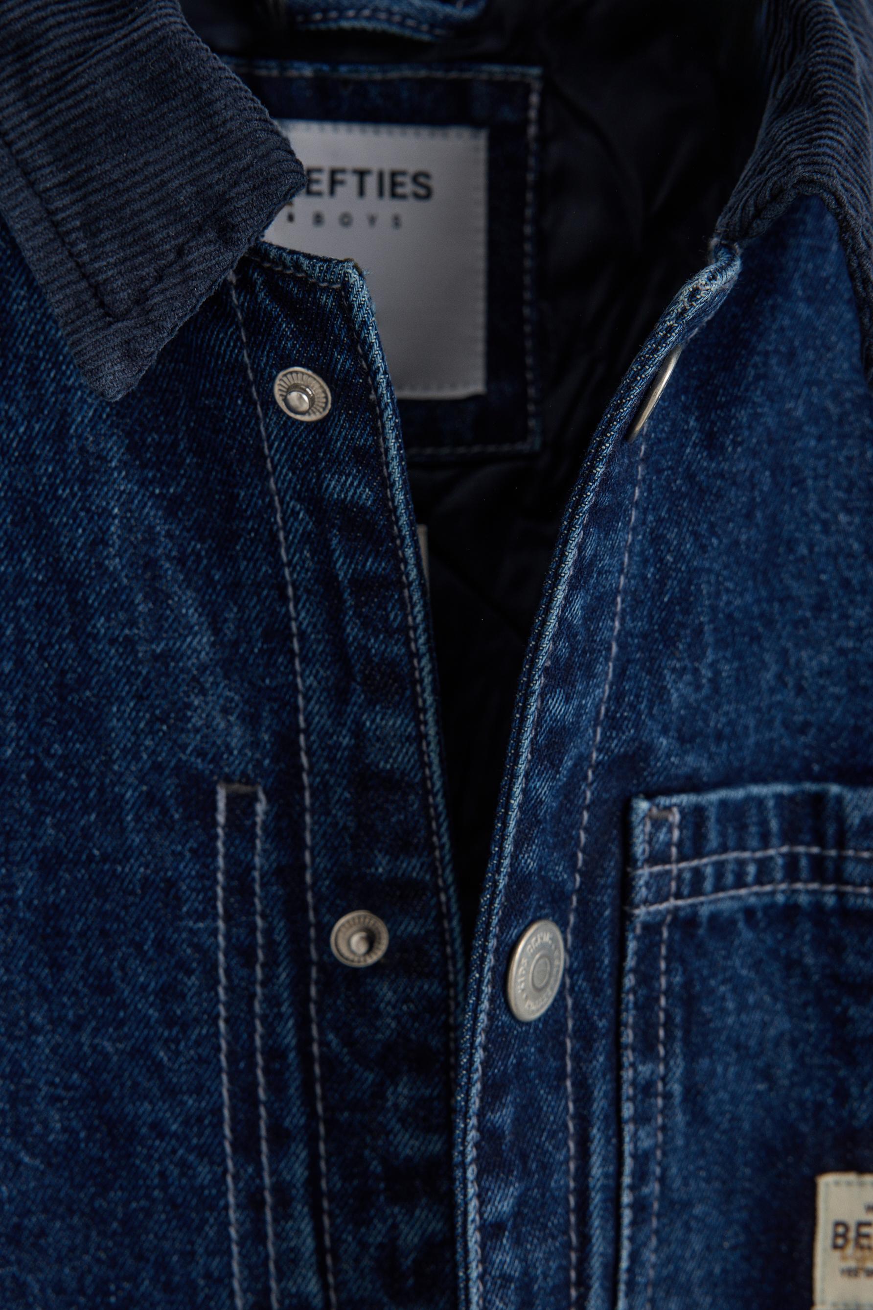 Quilted denim jacket — DARK BLUE