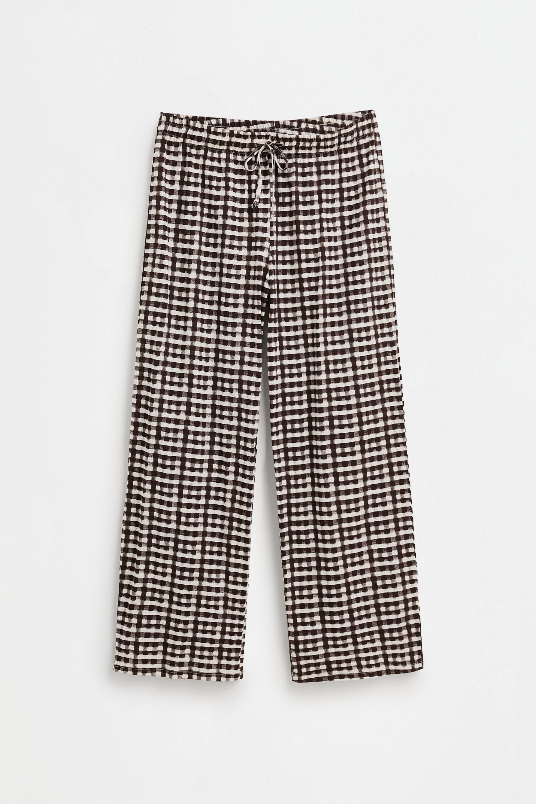 Long printed pyjamas — WHITE/WHITE