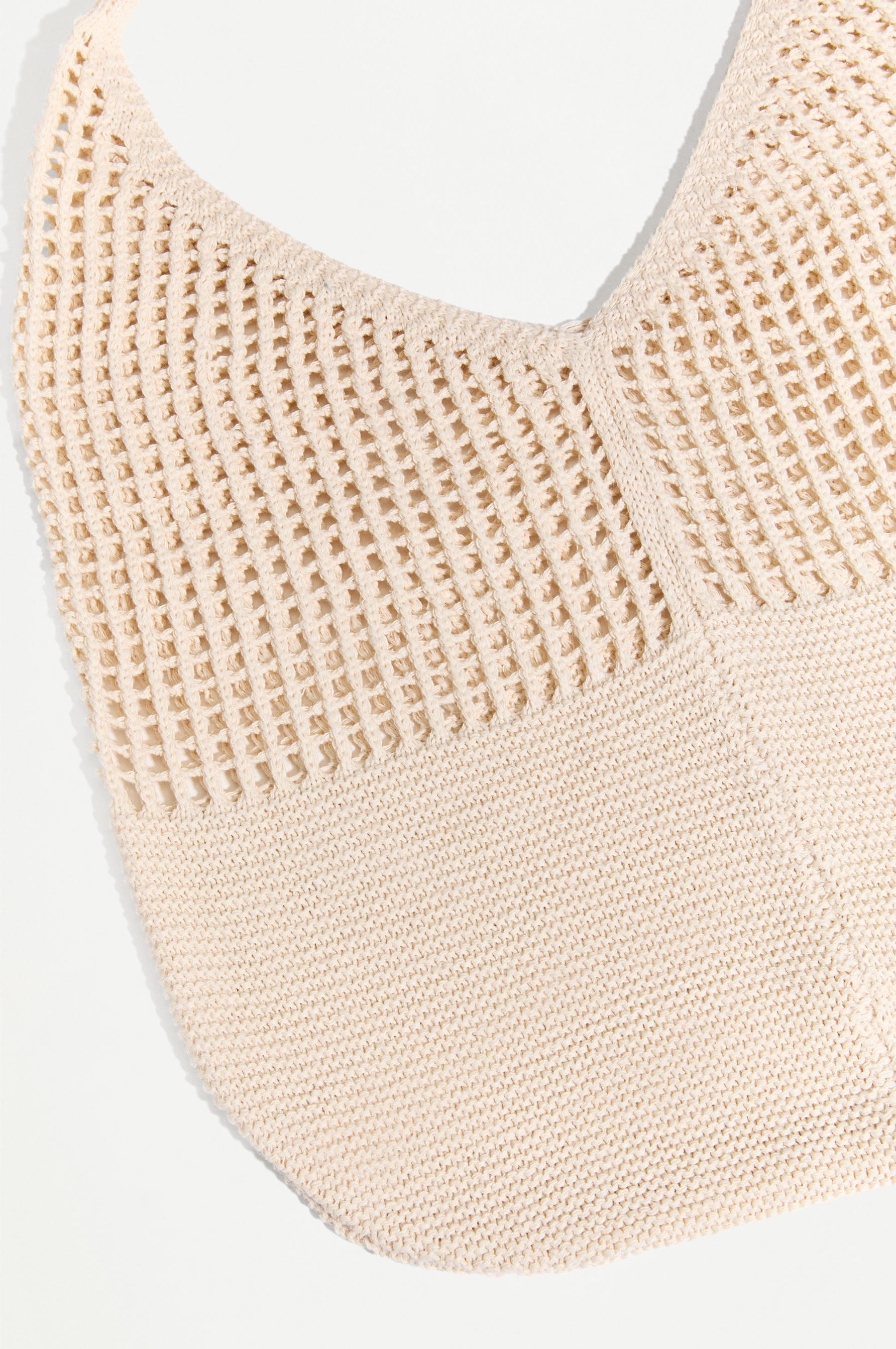 Crochet shopper bag — ECRU