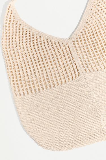 Crochet shopper bag — ECRU 4