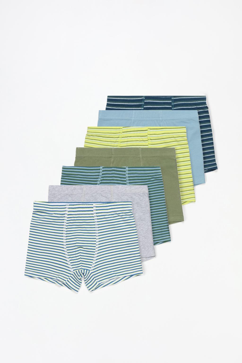 Pack of 7 pairs of contrast boxer briefs