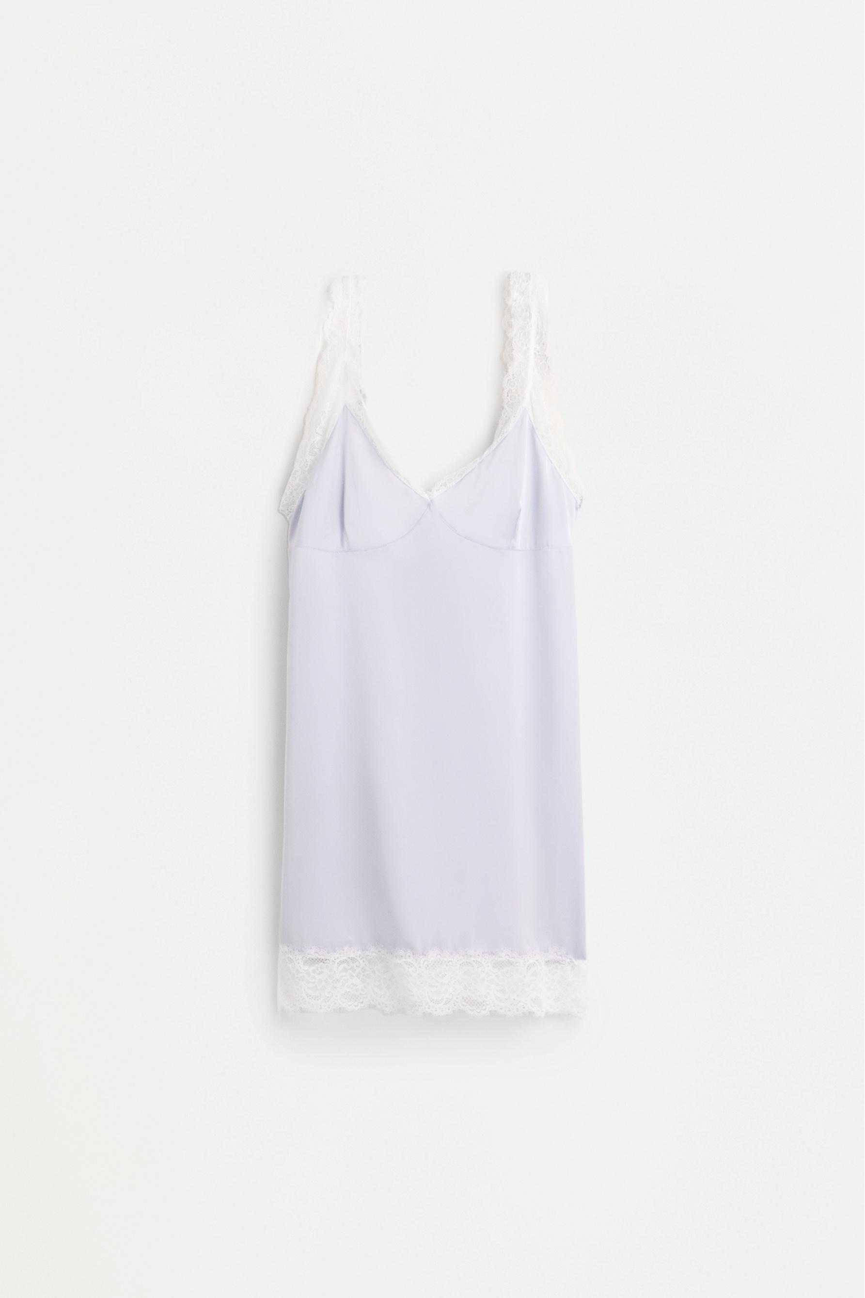 Lace slip dress — BLUE