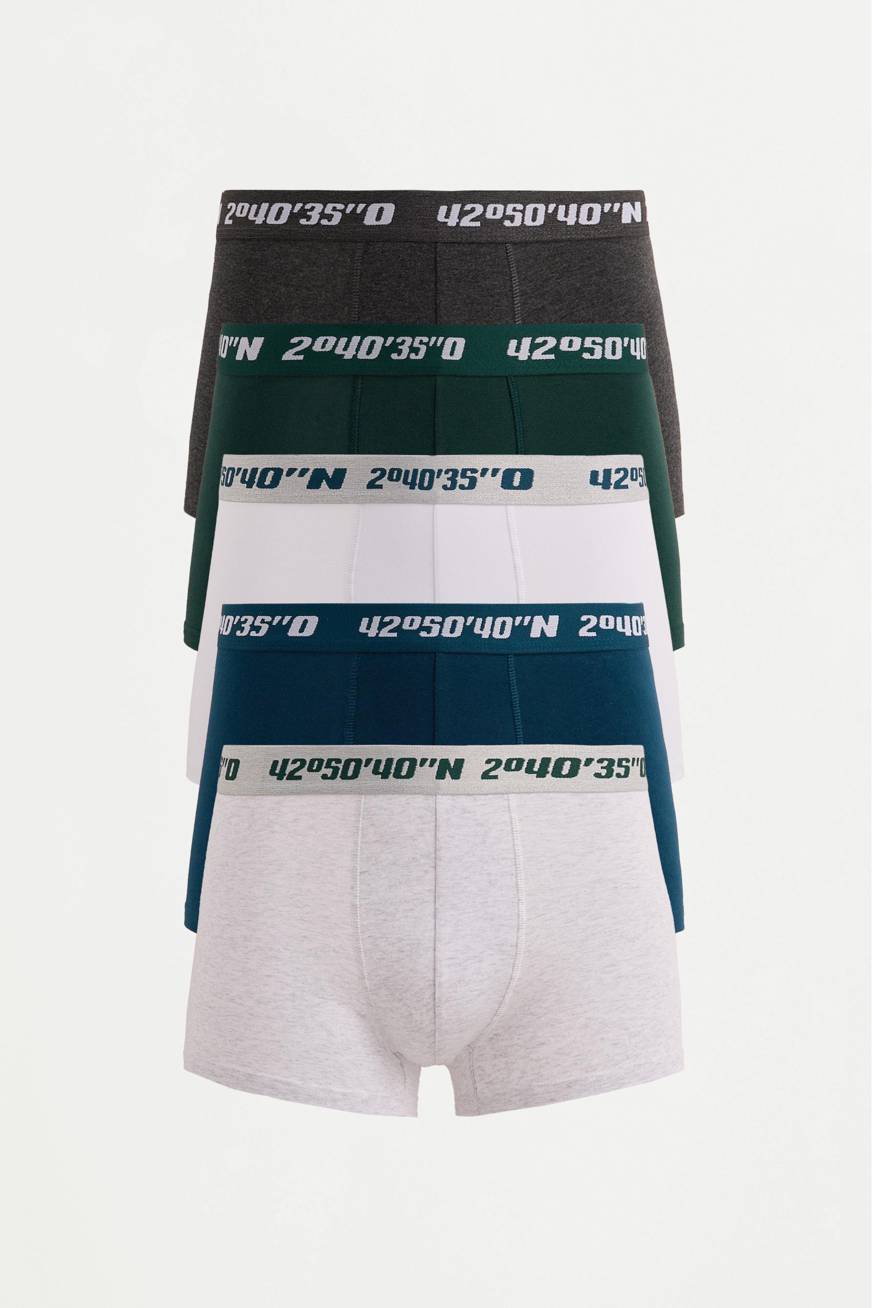Contrast boxers (Pack of 5) — GREY TONES