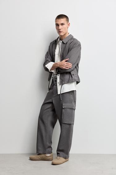 Loose-Fit Cargo Jogger Jeans — DARK GREY 5
