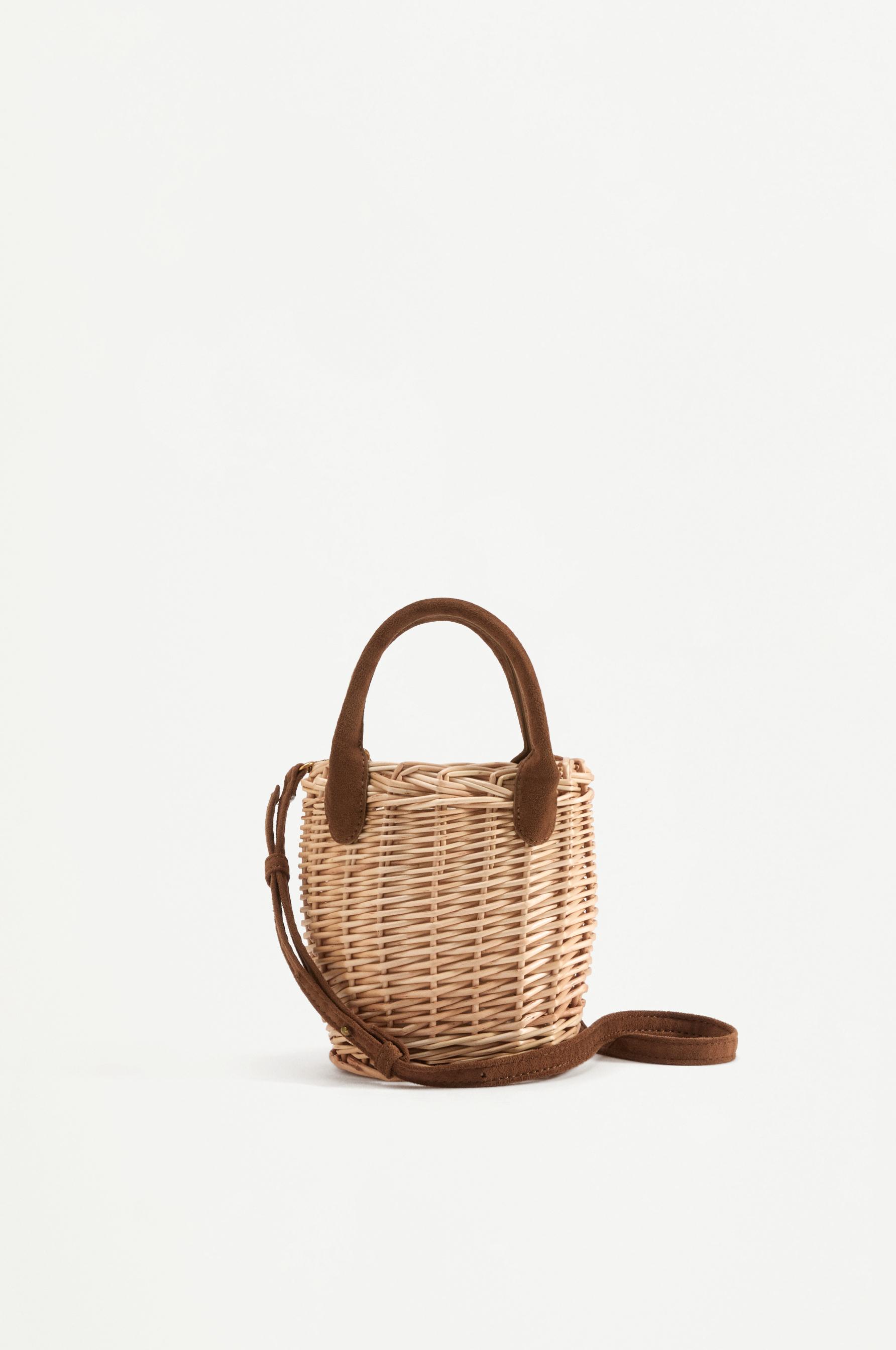 Mini basket bag — BEIGE