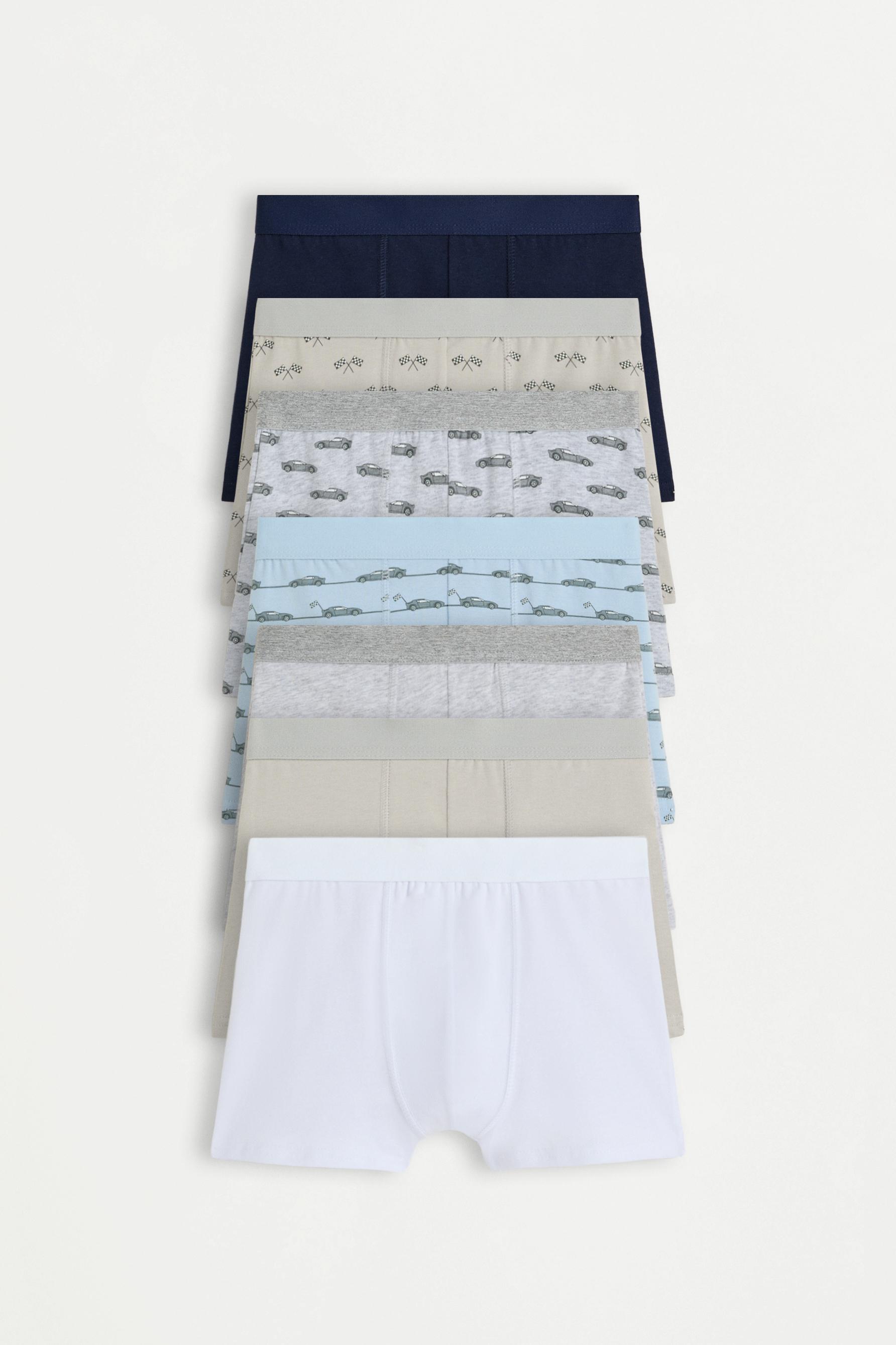 Contrast Boxer Briefs (Pack of 7) — PASTEL BLUE