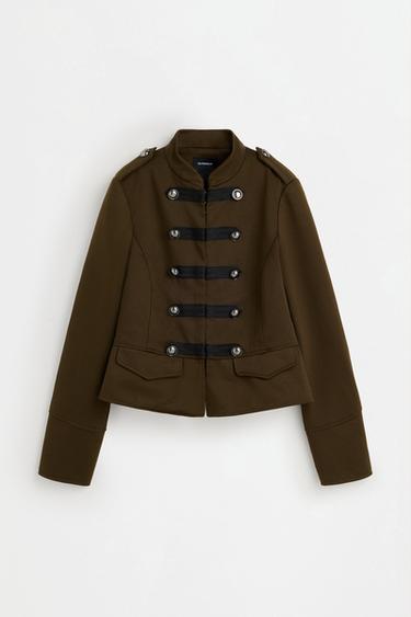 Fitted toggle jacket — PALE KHAKI 6