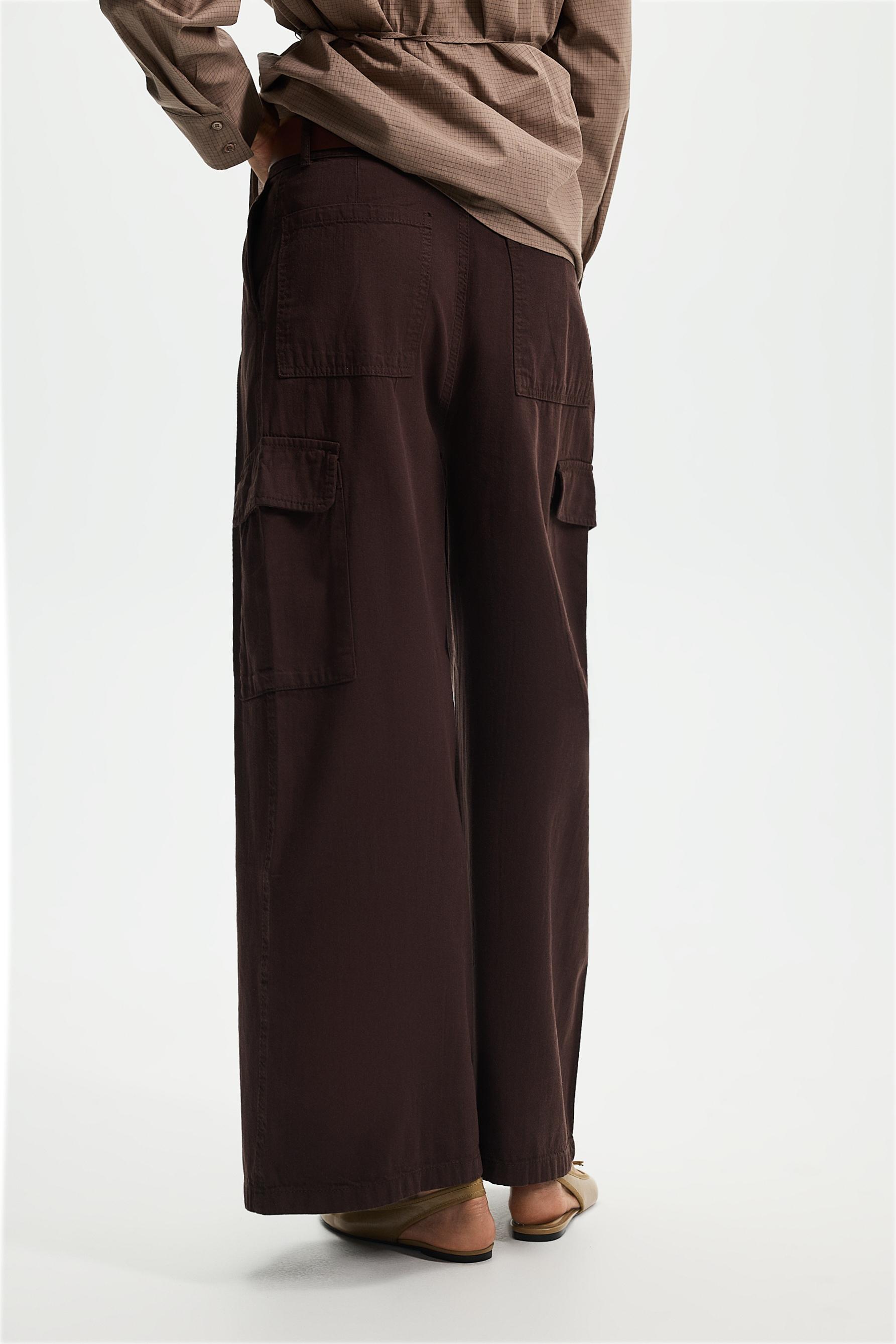Cargo barrel jeans — BROWN