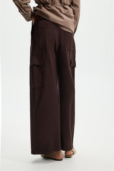 Cargo barrel jeans — BROWN 4