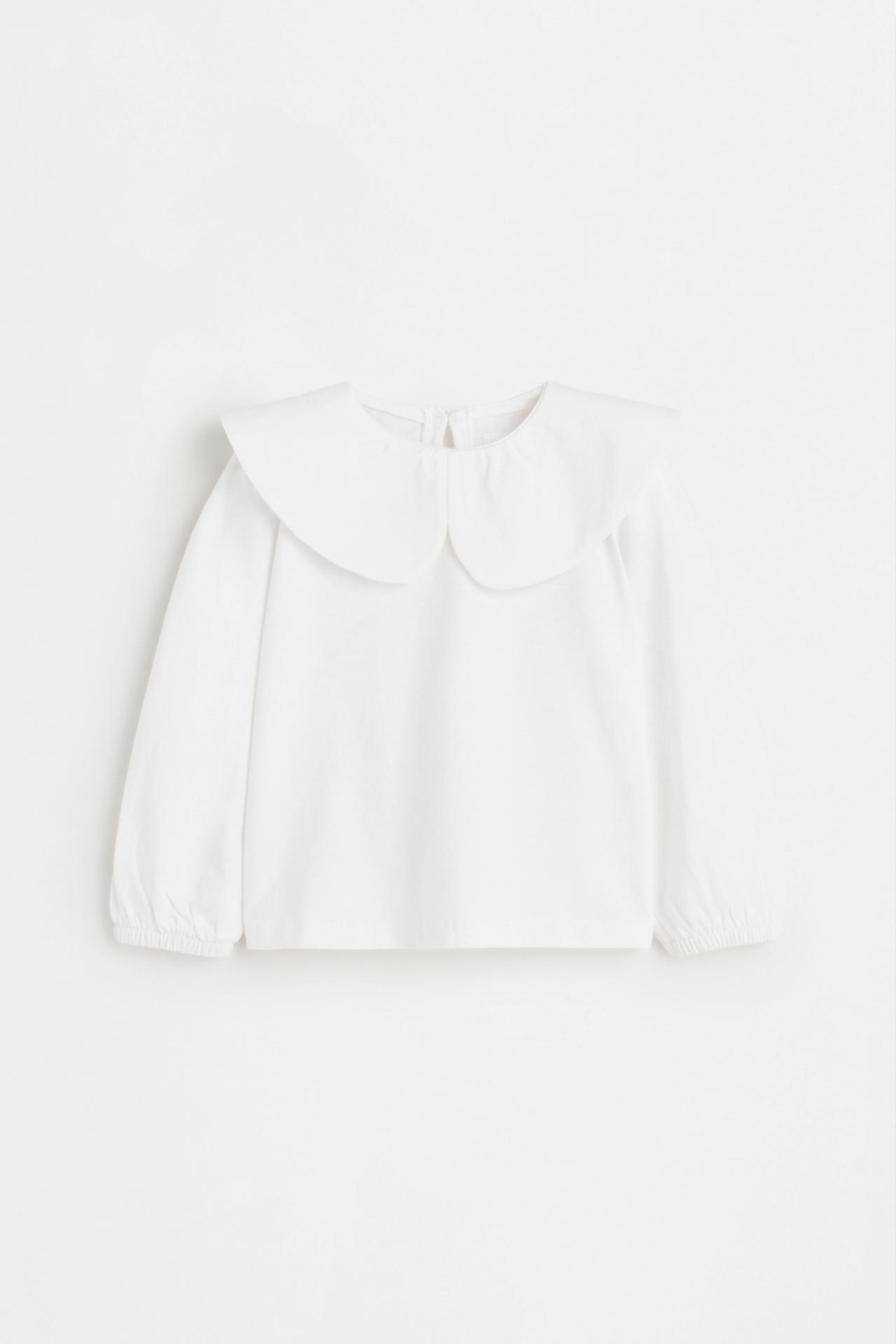 Peter Pan collar T-shirt — OFF WHITE