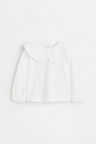 Peter Pan collar T-shirt — OFF WHITE 2