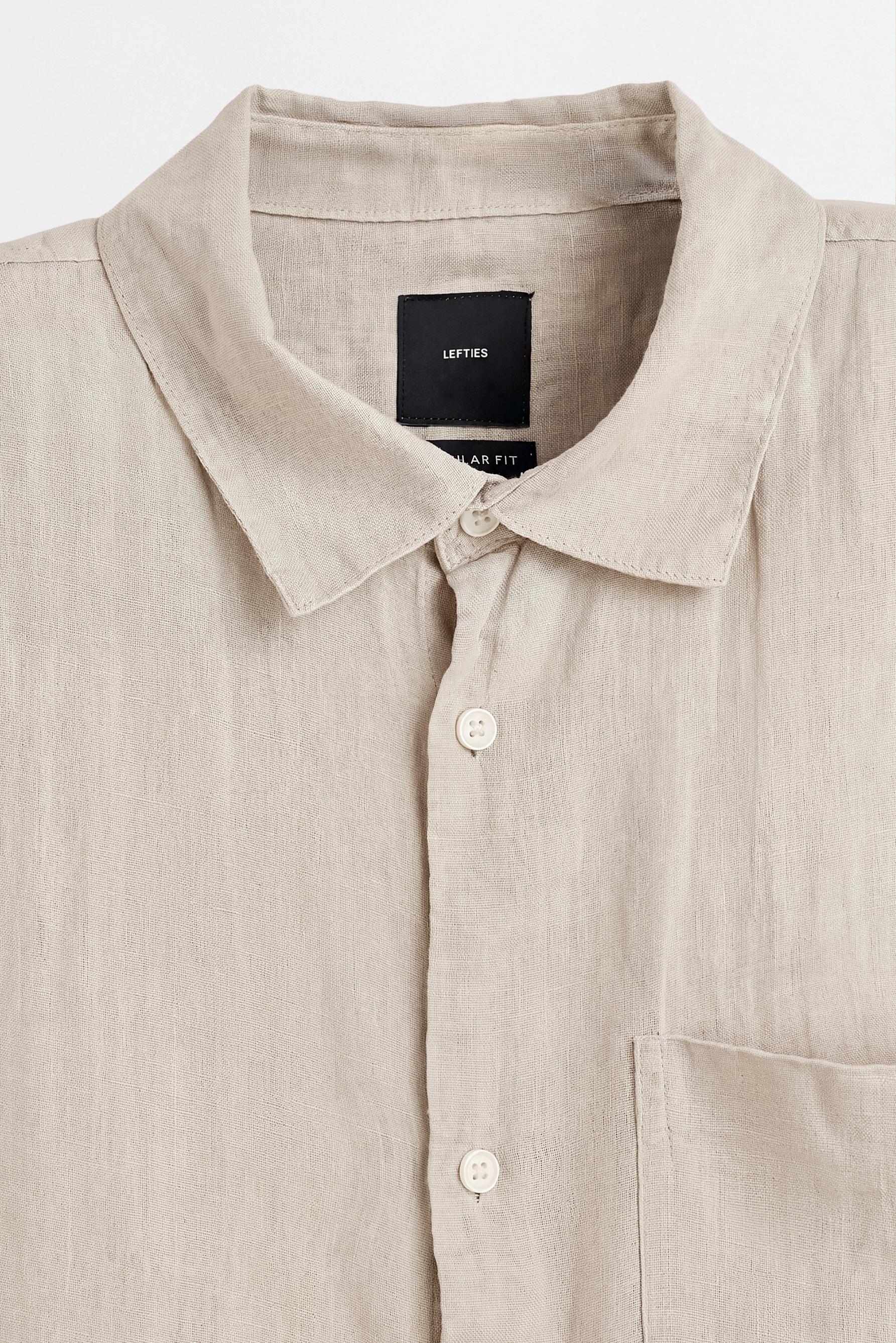 100% linen shirt — SAND