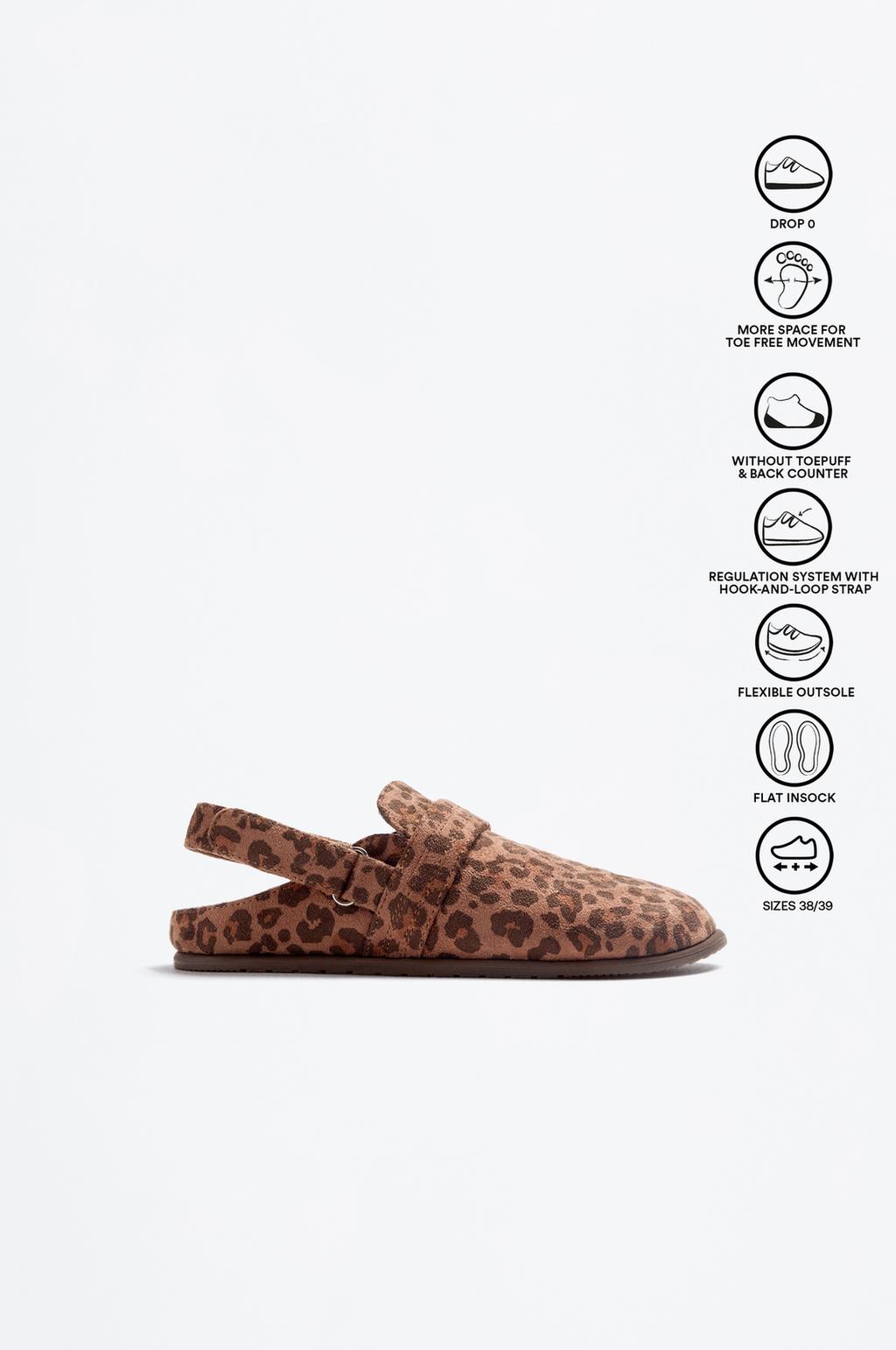 Zoccolo stampa animalier barefoot