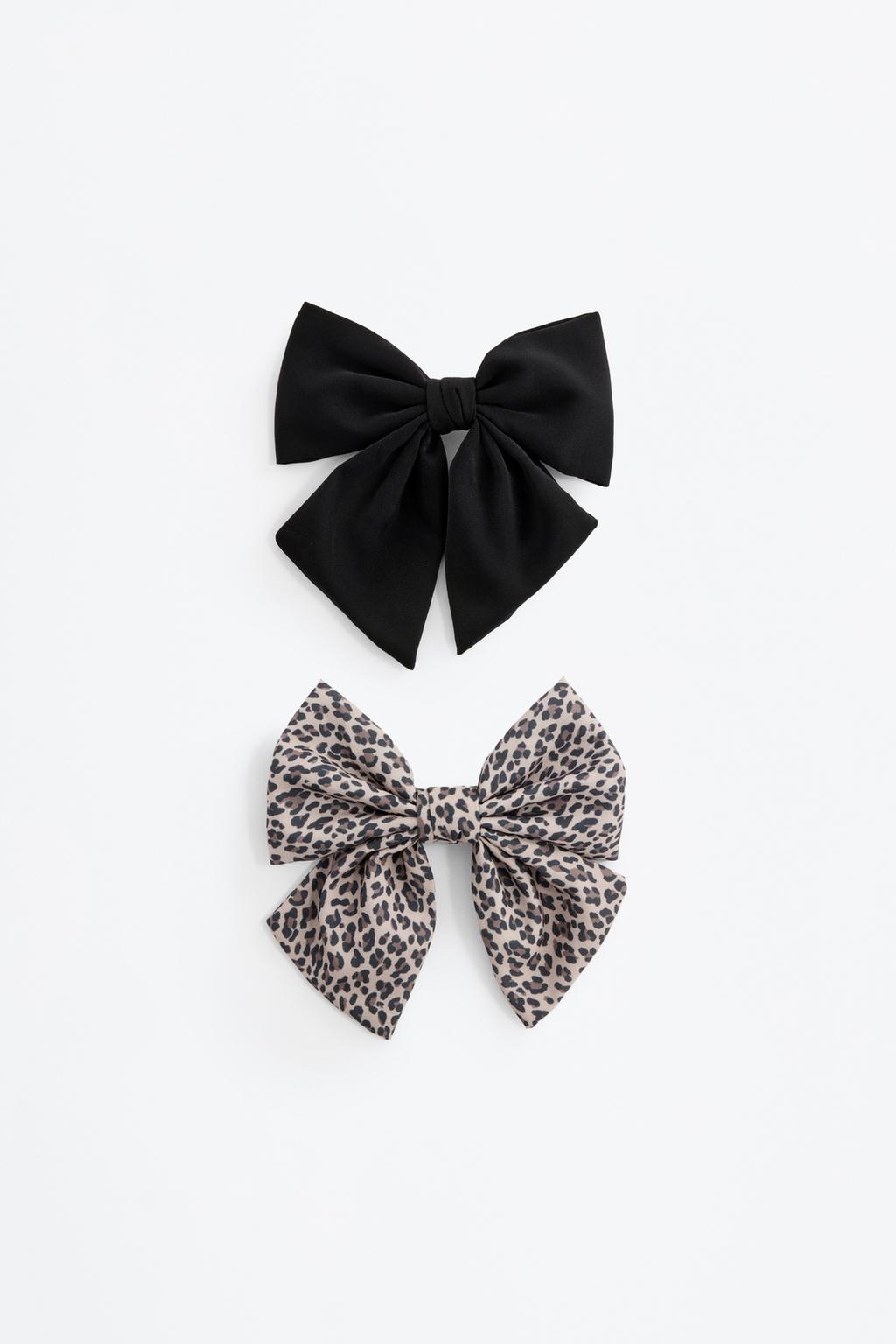 Pack of 2 large contrast bows