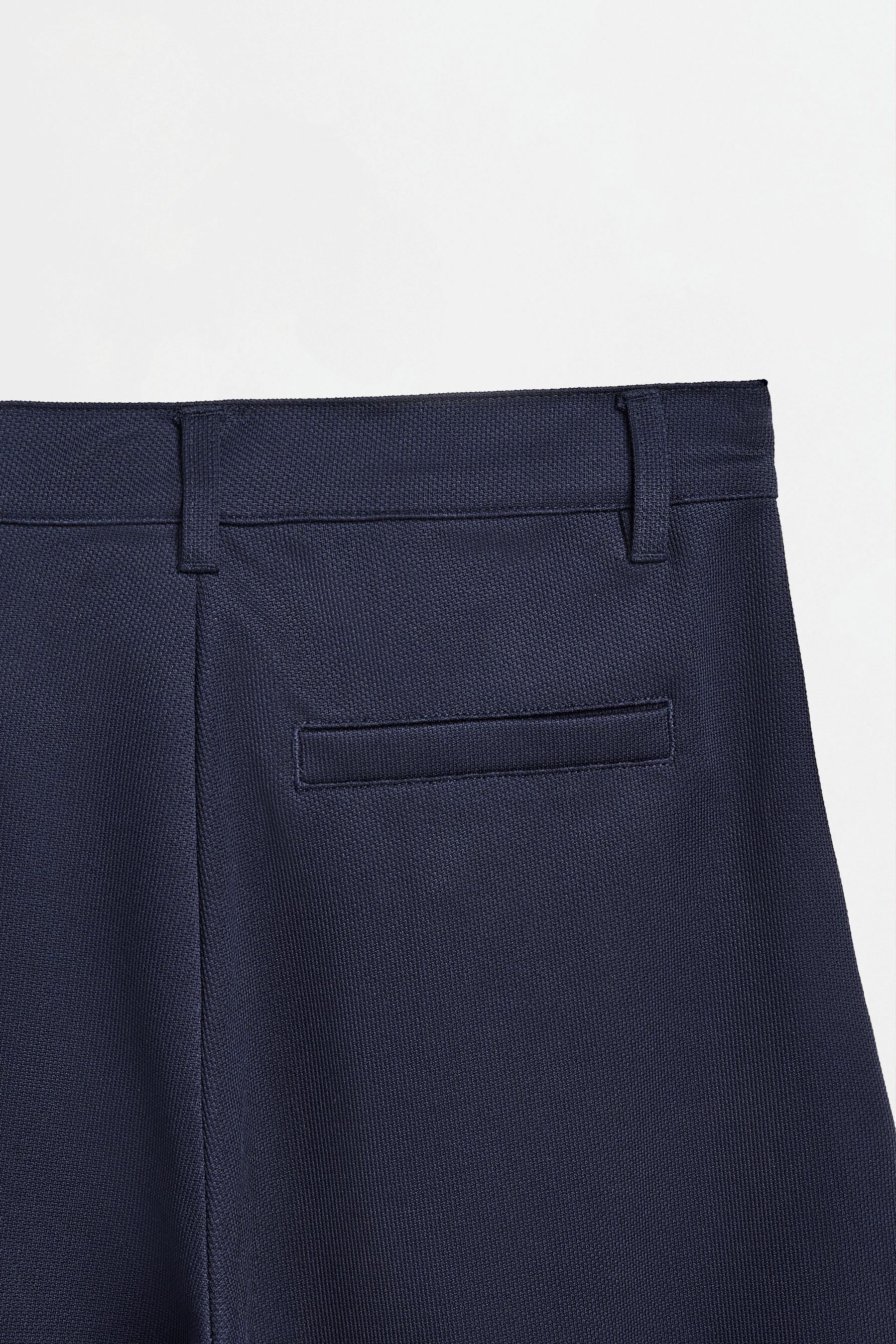 Micro piqué trousers — NAVY