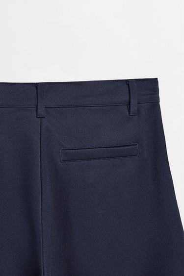 Micro piqué trousers — NAVY 4