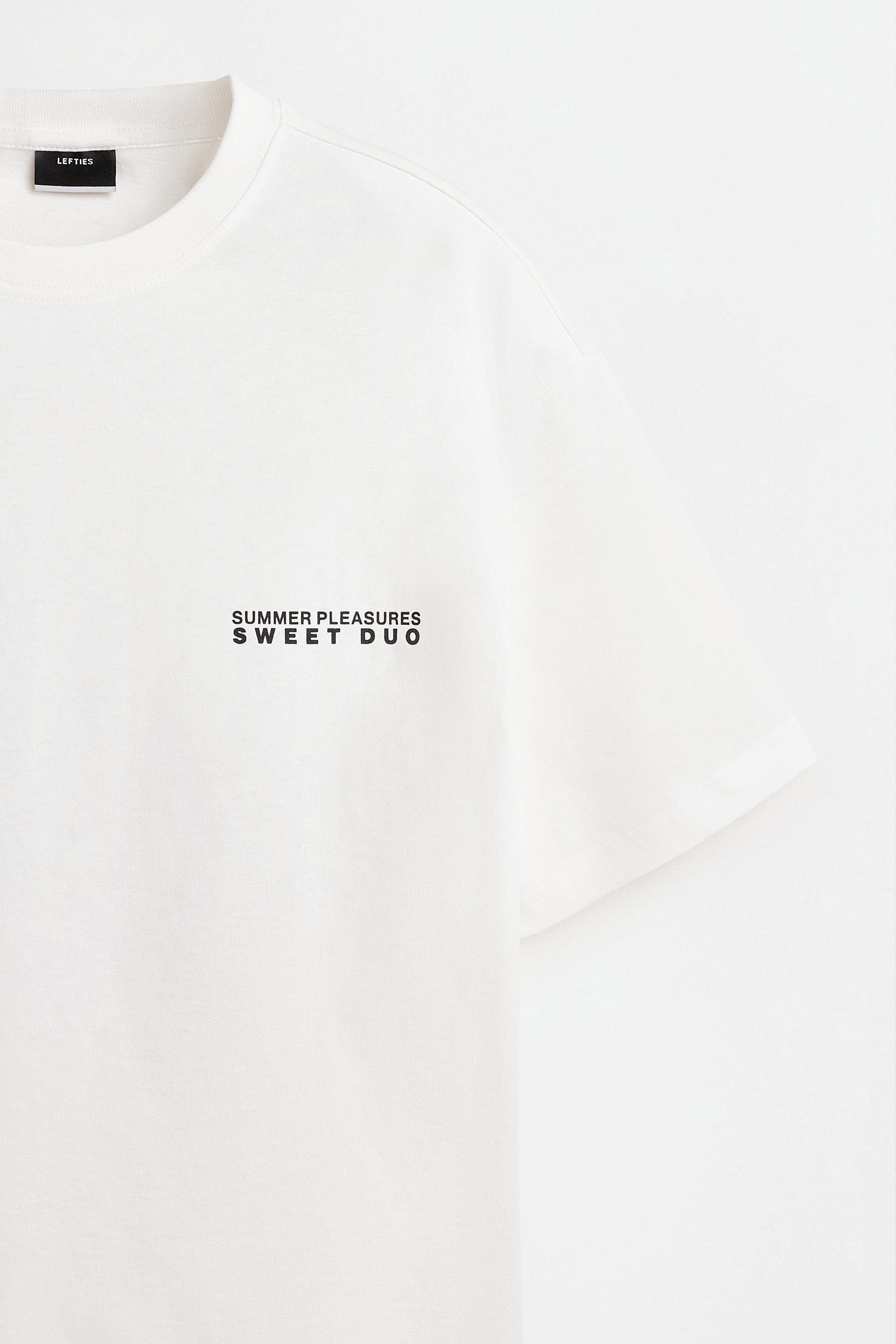 Cherry print T-shirt — WHITE
