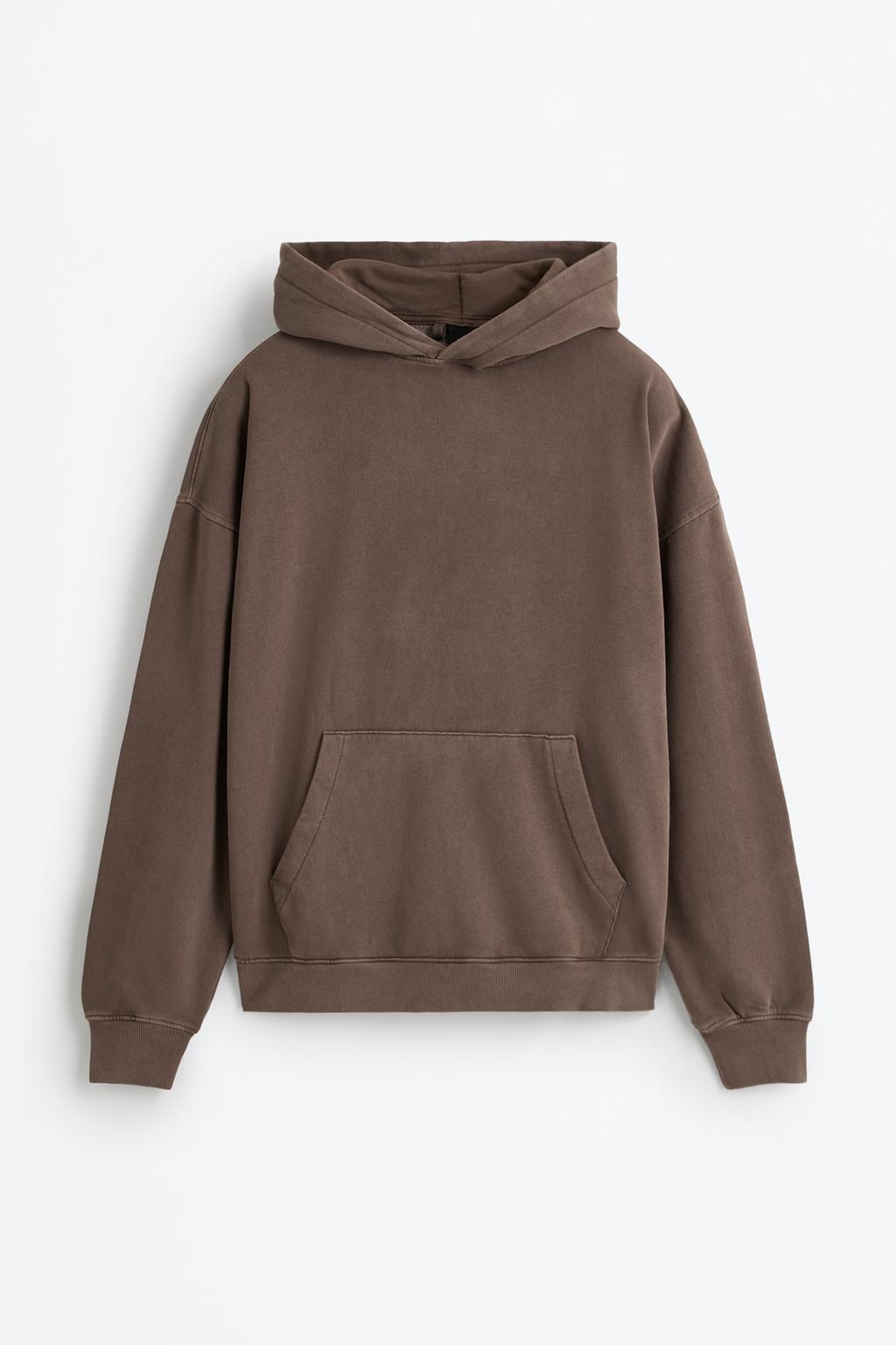 Oversize faded-effect hoodie