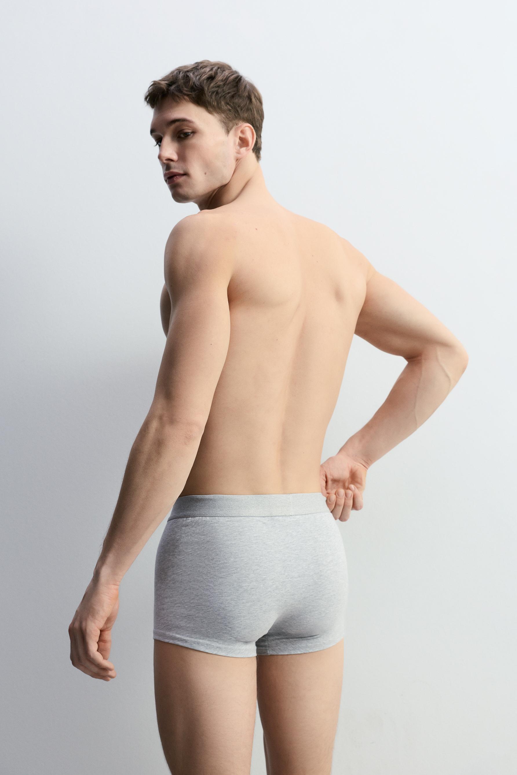 Pack of 7 plain boxers — GREY MARL