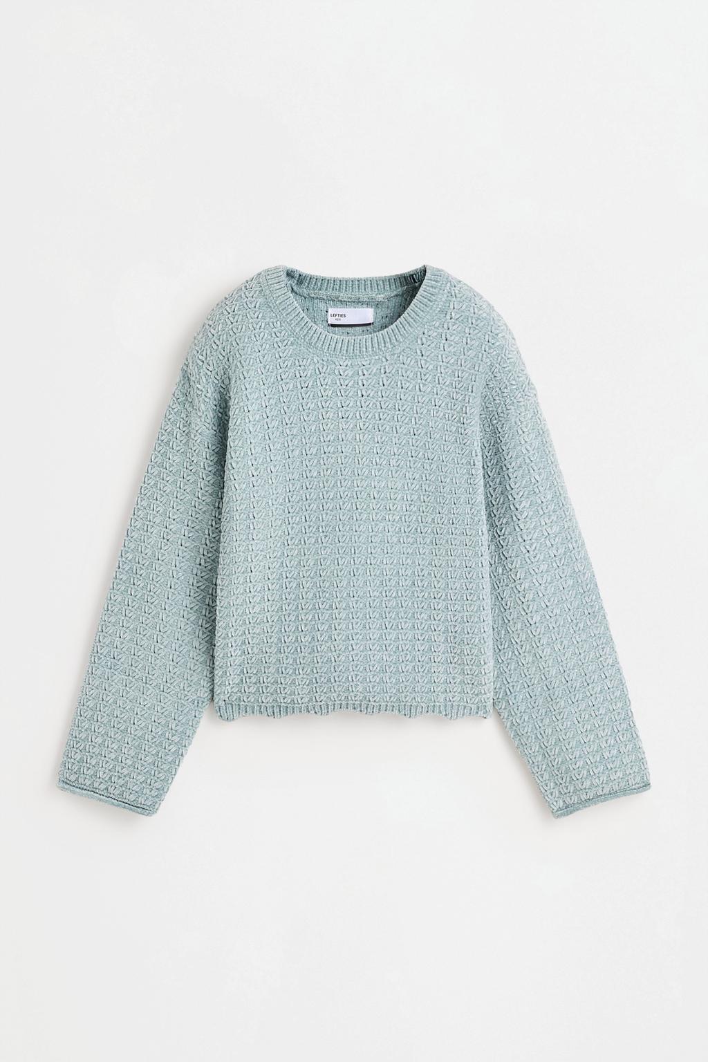 Textured chenille sweater