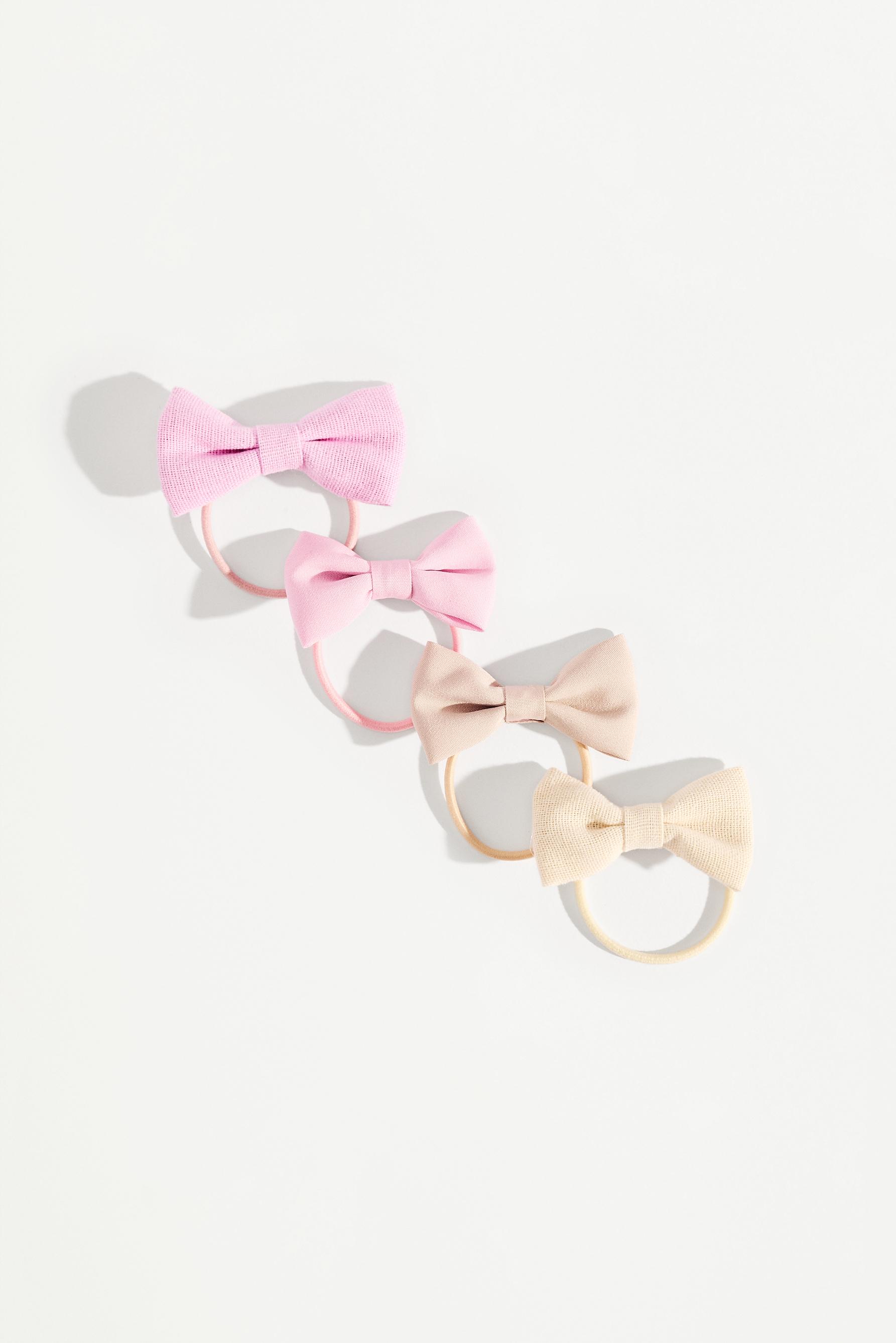 Bow hair ties (Pack 8) — VARIOUS