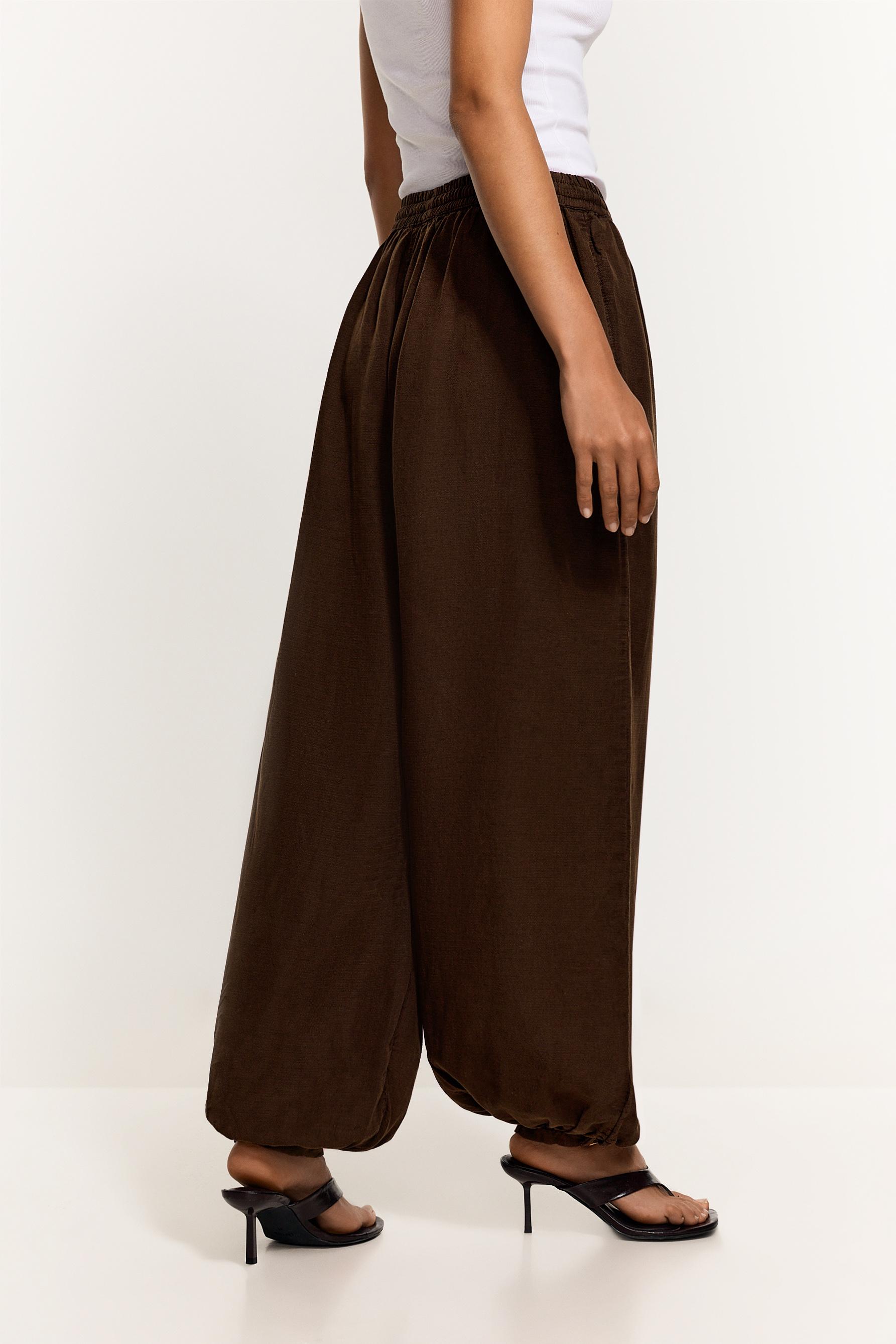 Lightweight sarouel jeans — BROWN MARL
