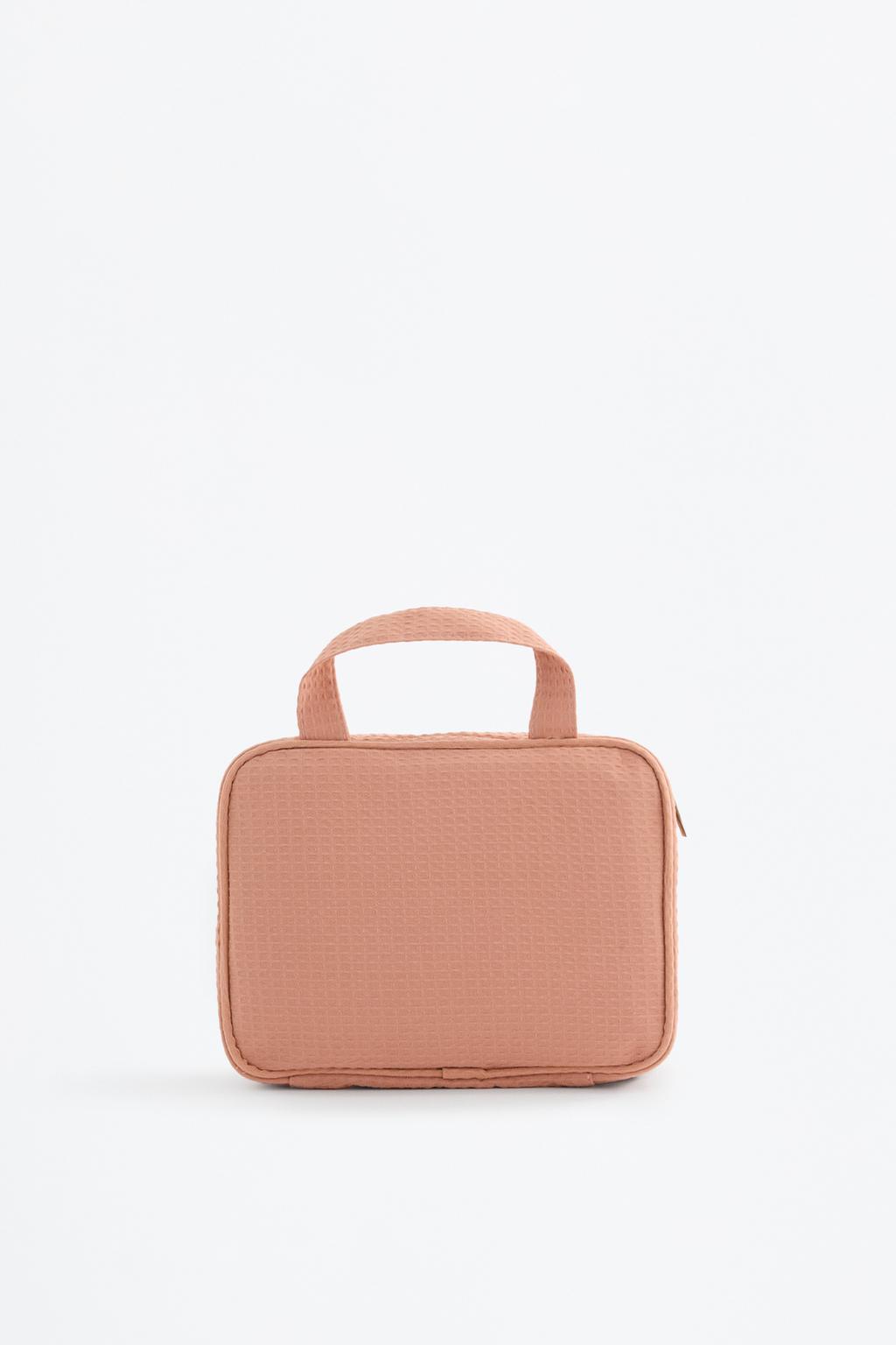 Foldable toiletry bag with hook