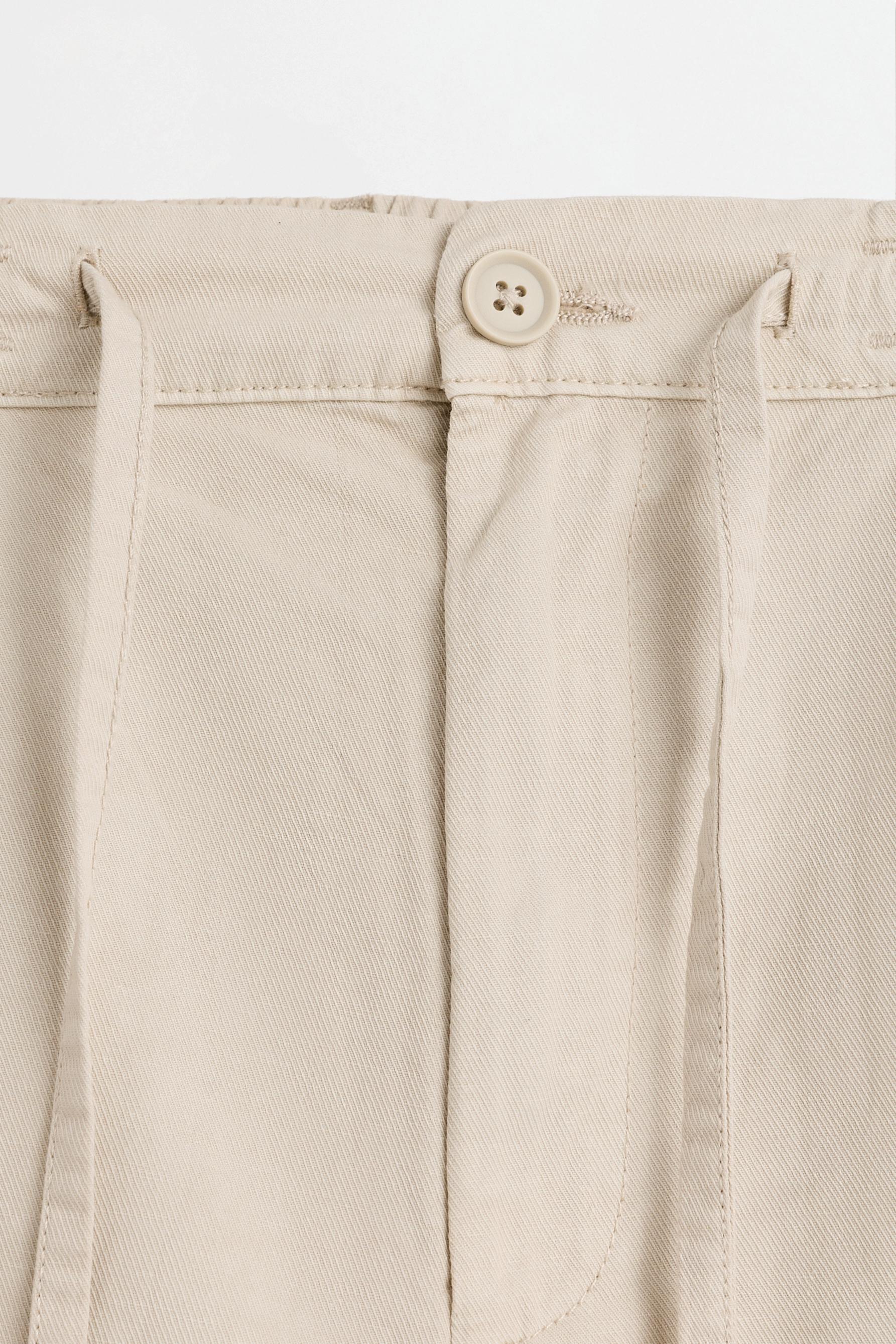 Linen blend joggers — BEIGE
