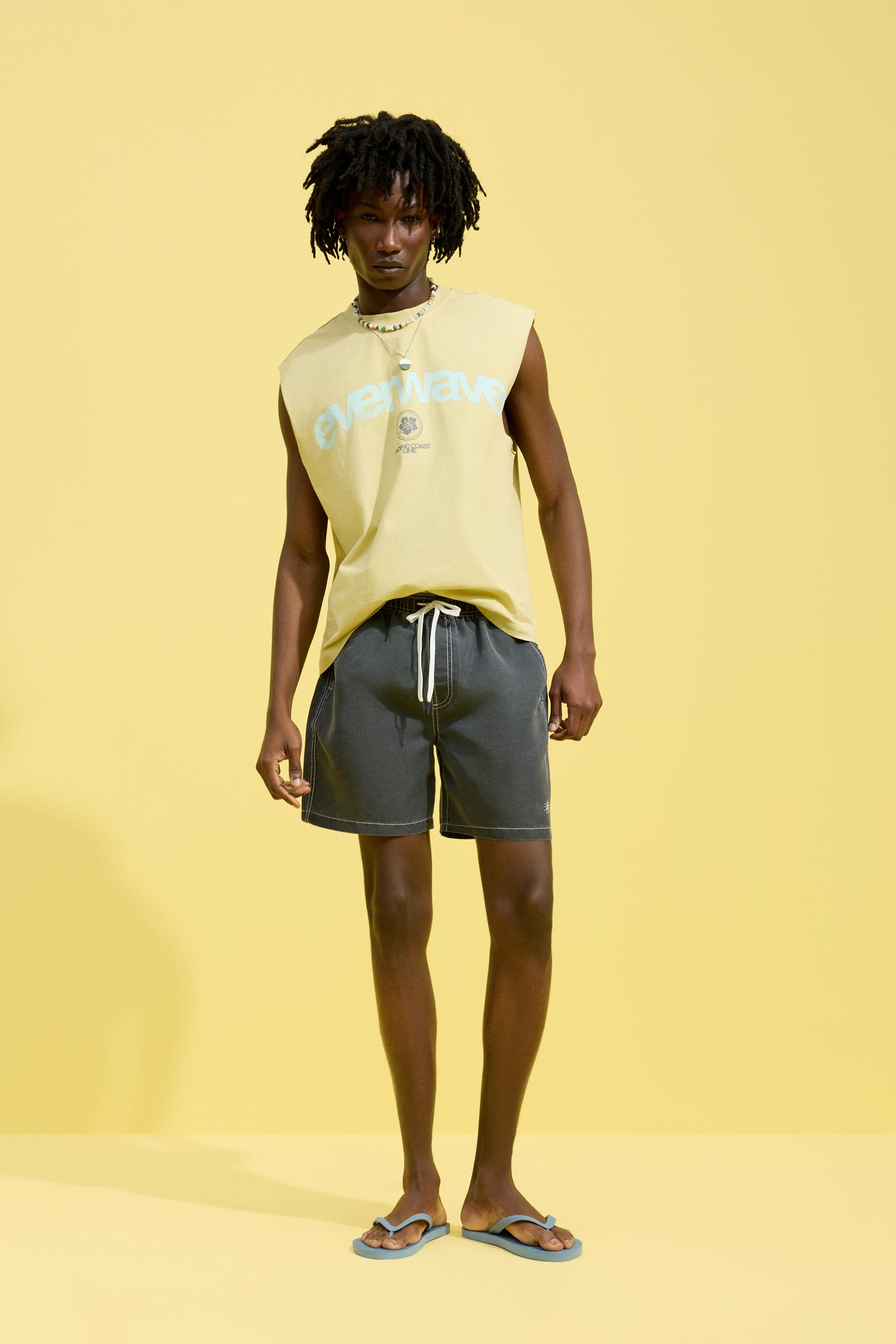 Printed tank top — MID YELLOW