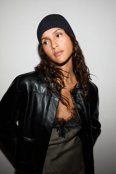 Basic knit beanie — GOLD BLACK 1